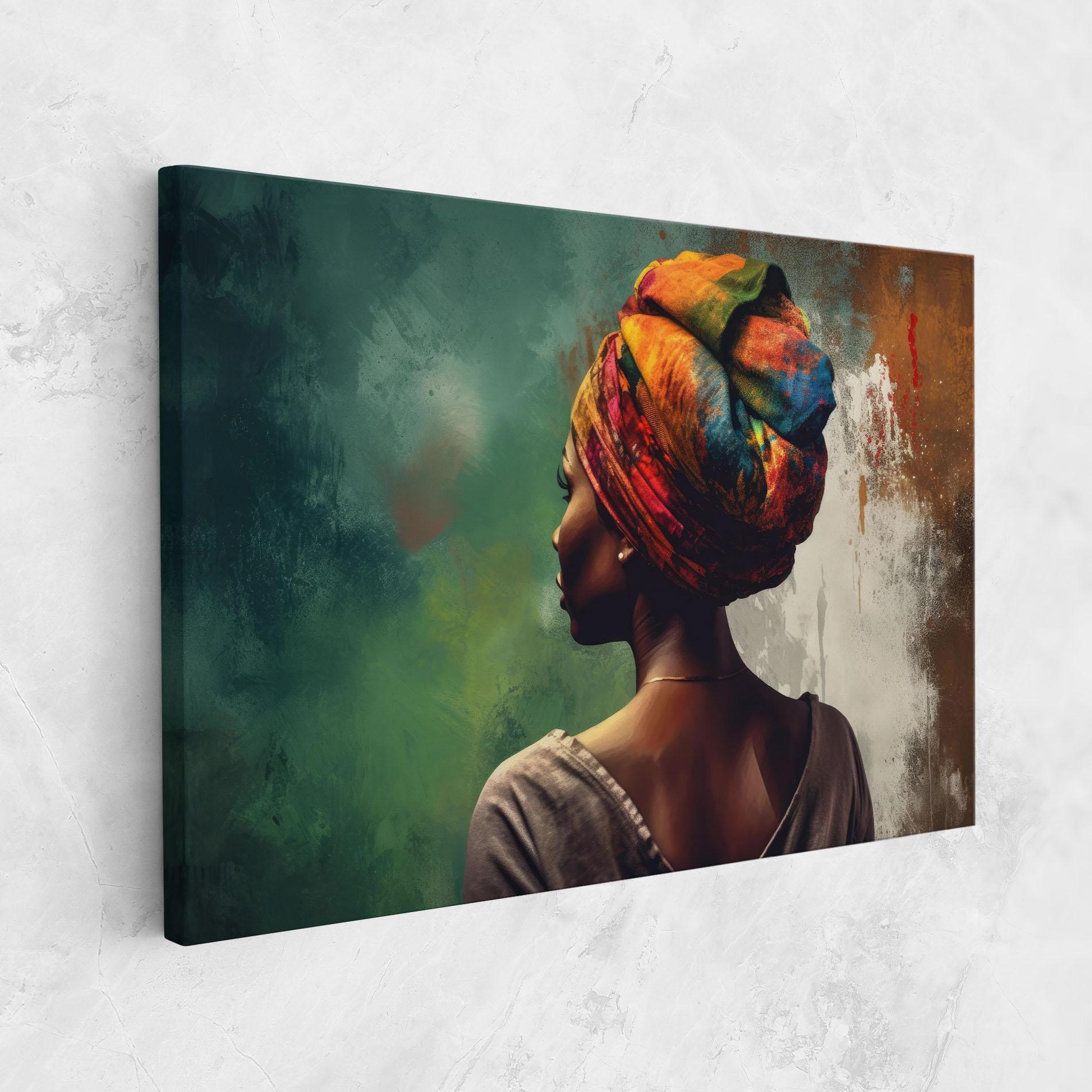 Vászonkép Yellow Turban Art mockup 1