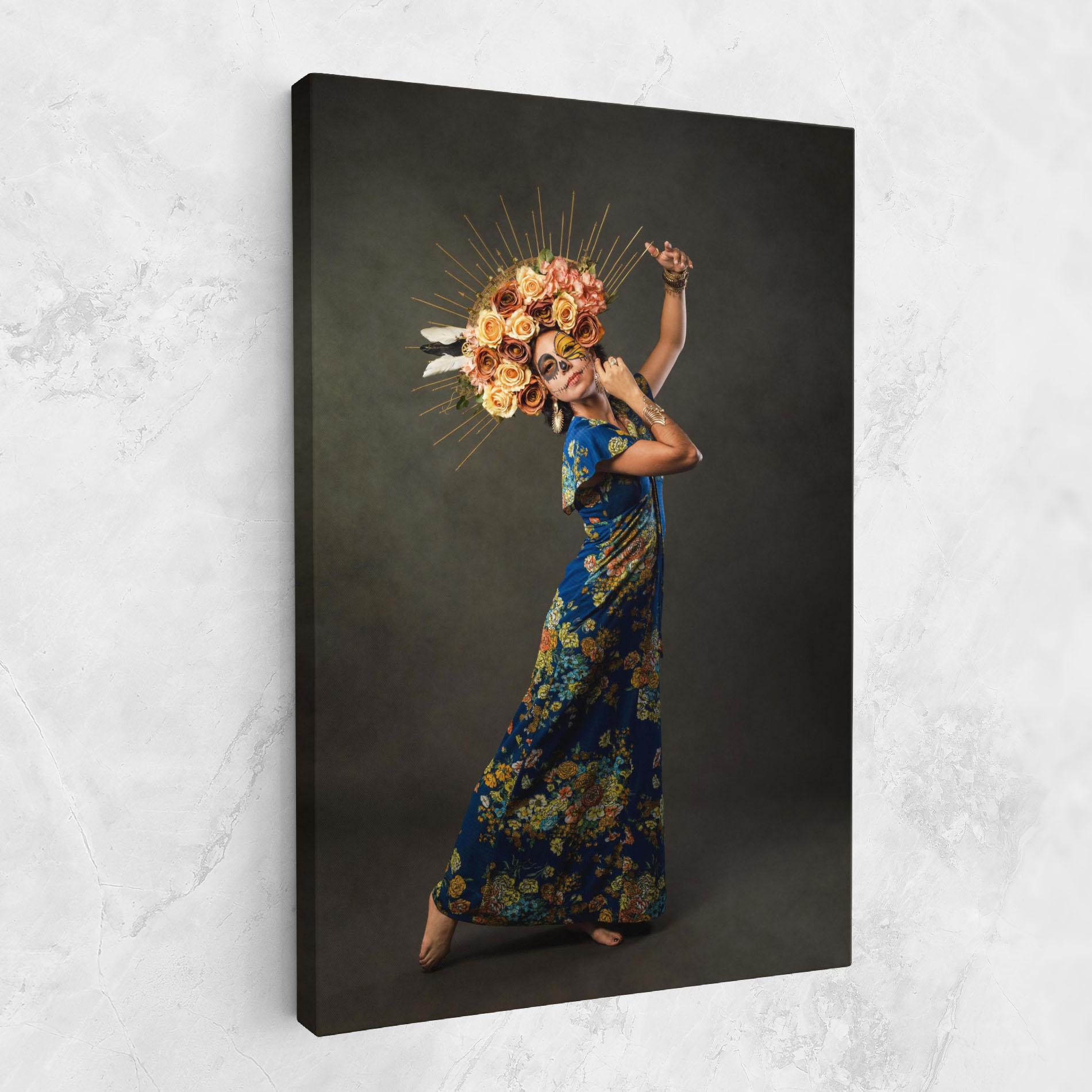 Vászonkép Sugar Skull Face mockup 1