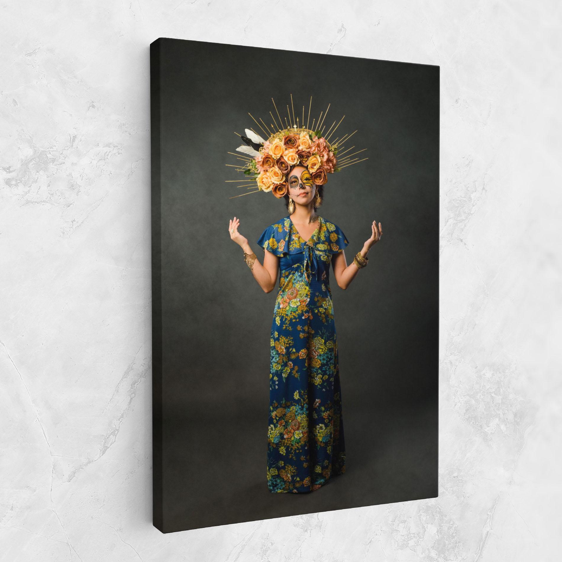 Vászonkép Sugar Skull Makeup mockup 1