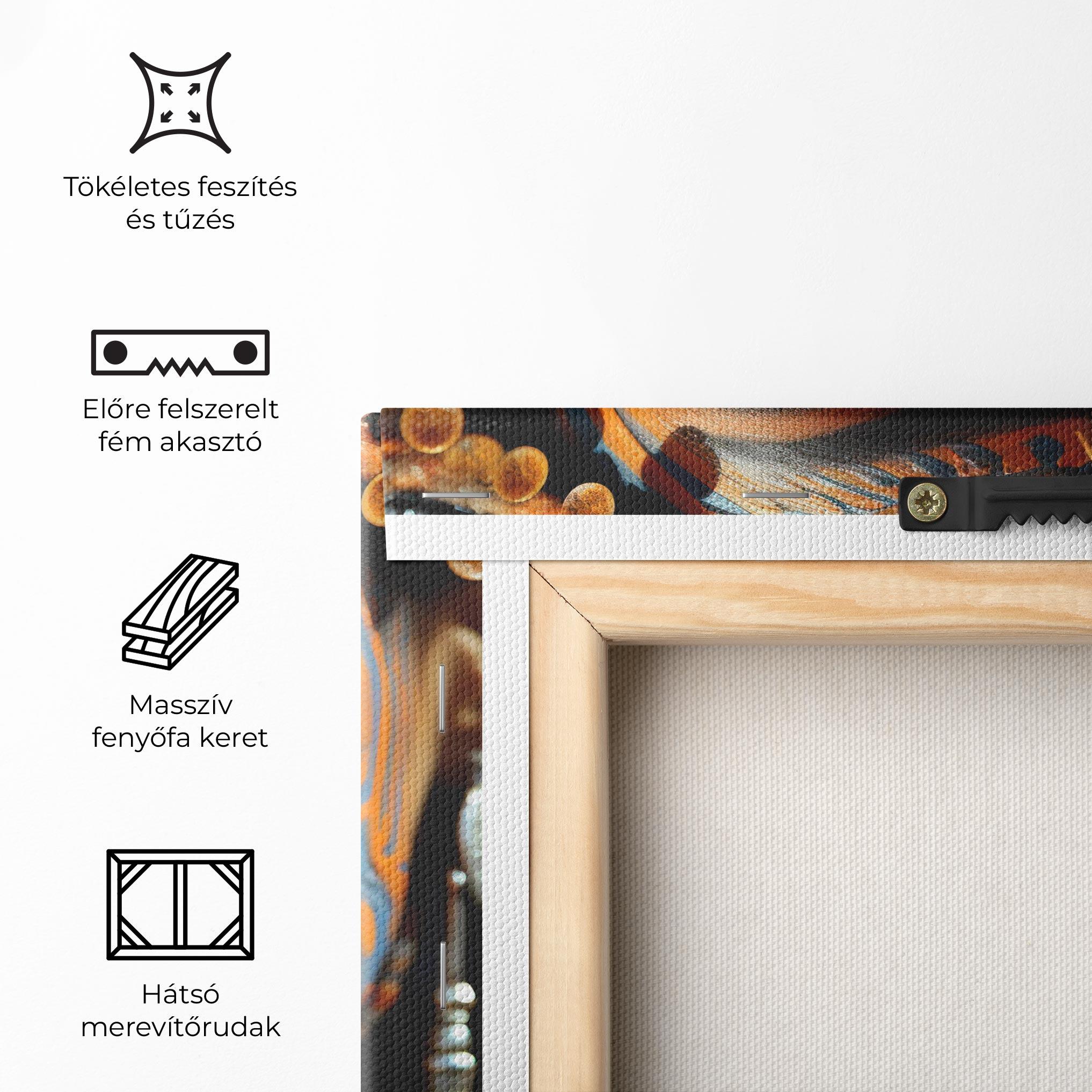 Vászonkép Orange Tribal Paint mockup 5