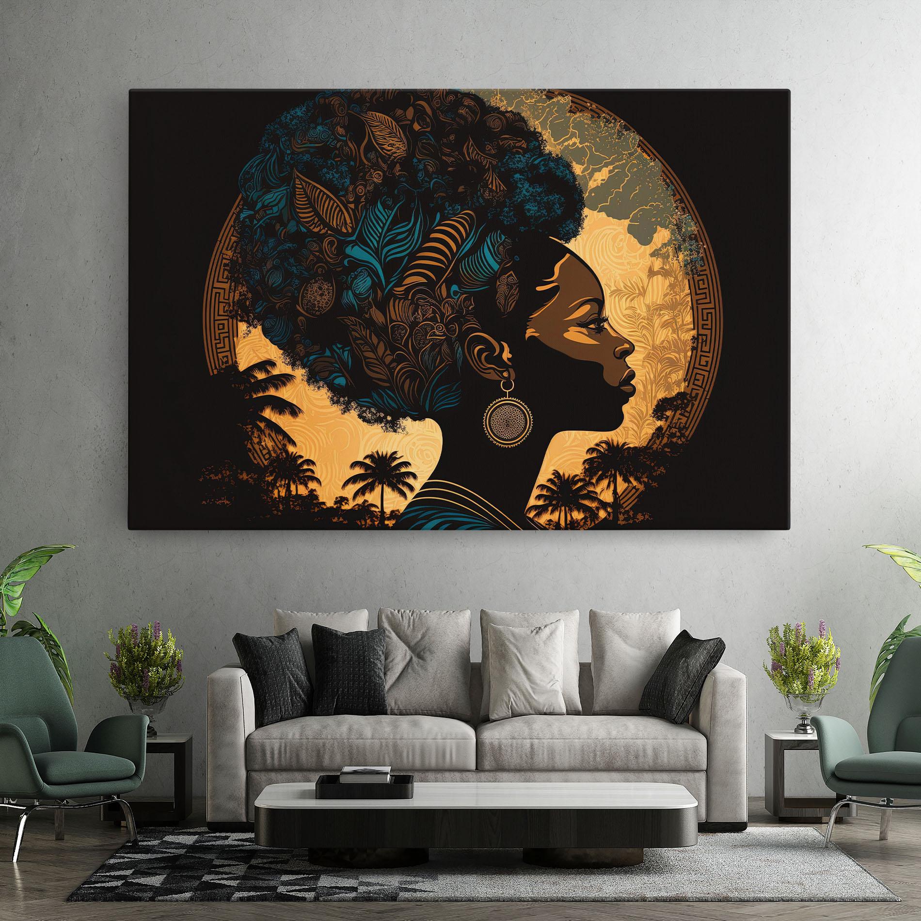 Vászonkép African Profile Woman mockup 7