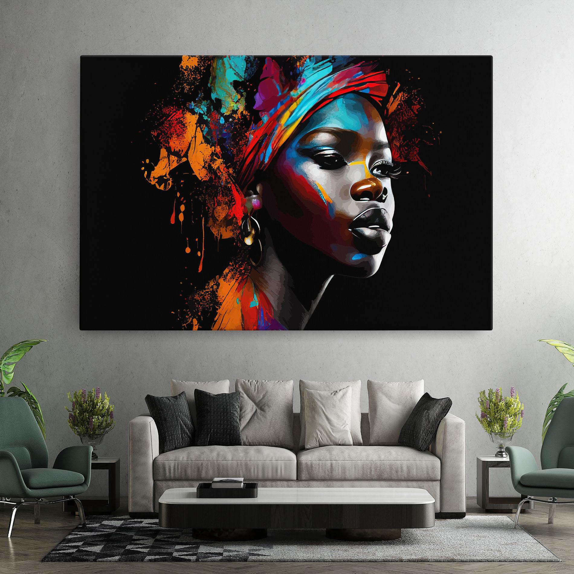 Vászonkép Pretty African Art Splash mockup 7
