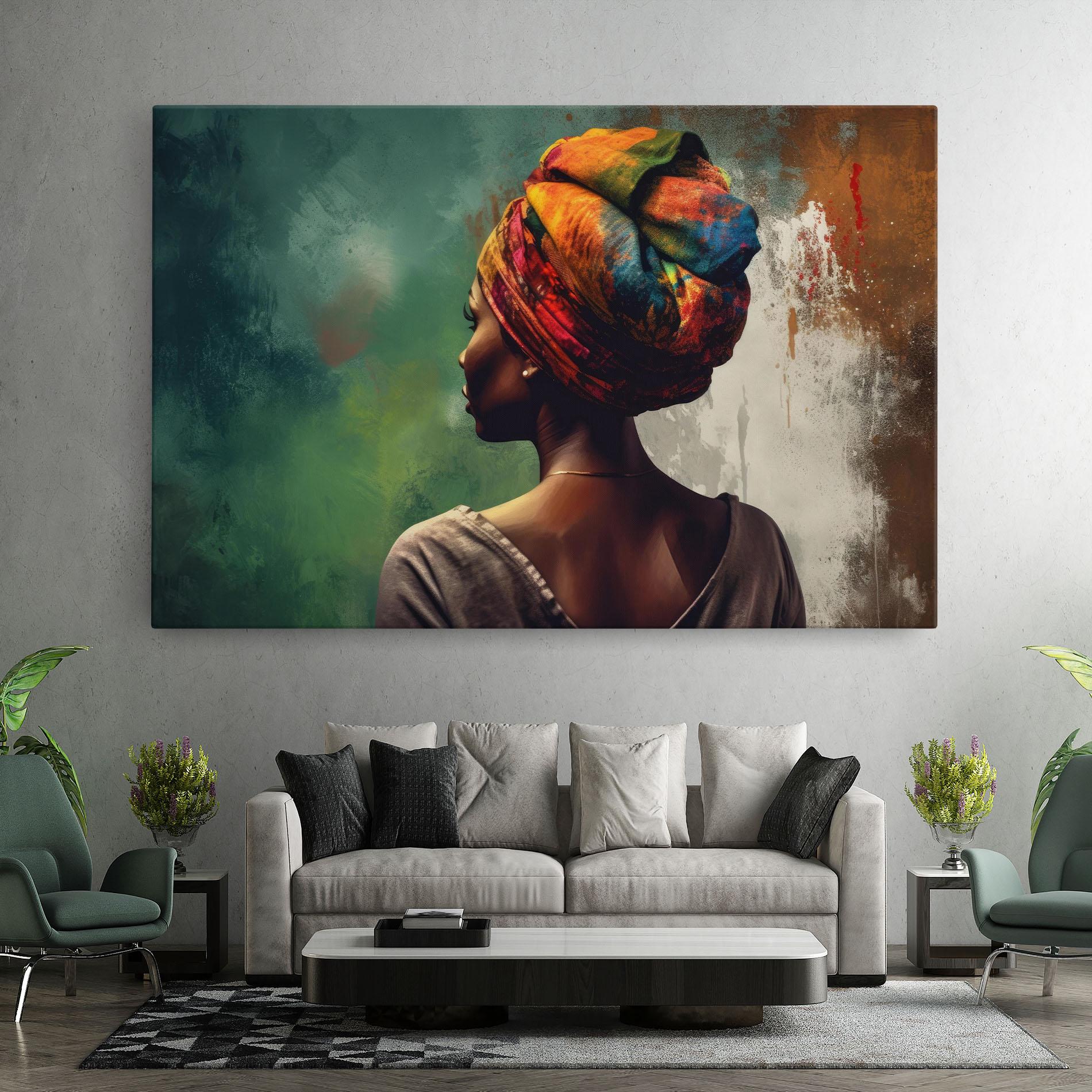 Vászonkép Yellow Turban Art mockup 7