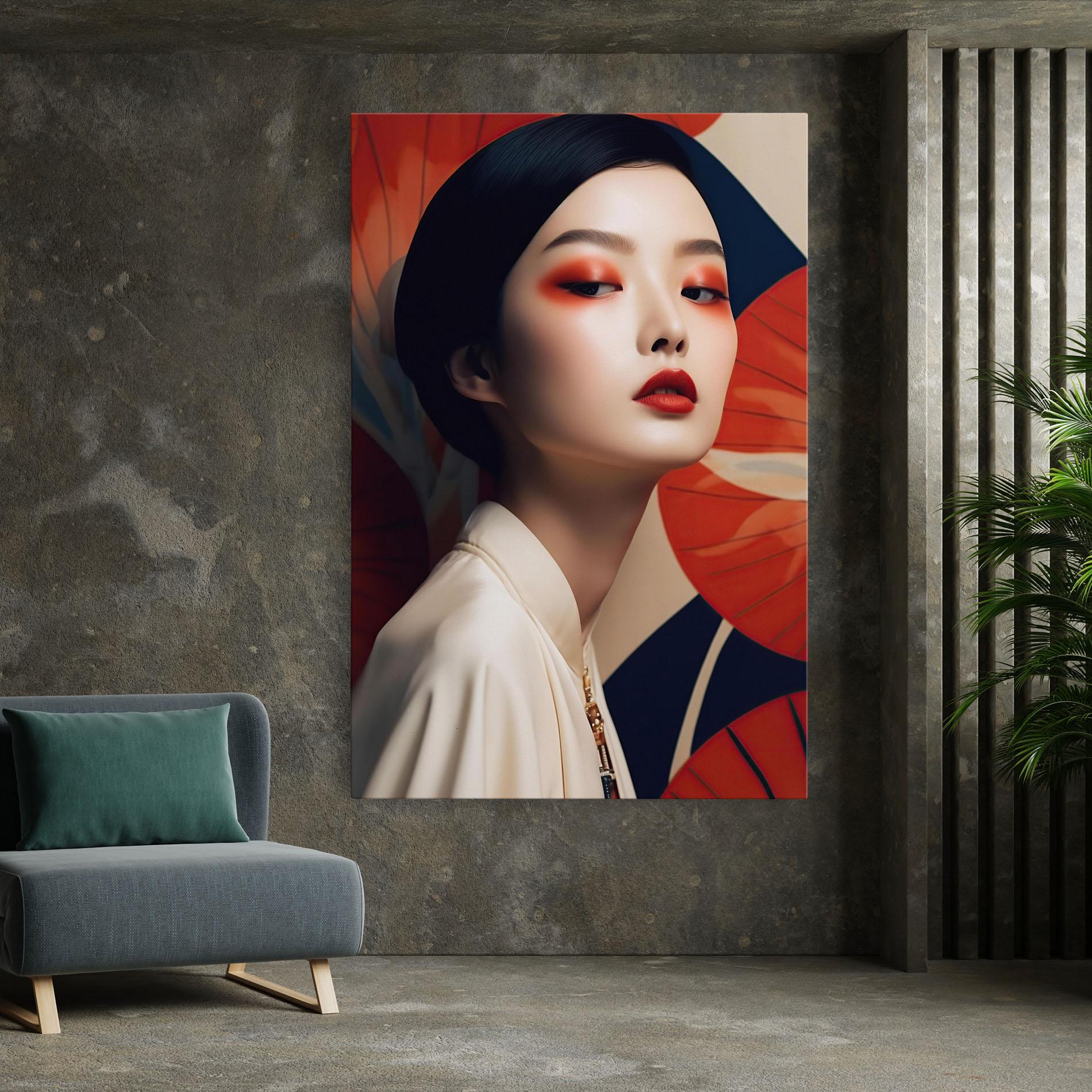 Vászonkép Asiatic Red Lips mockup 7