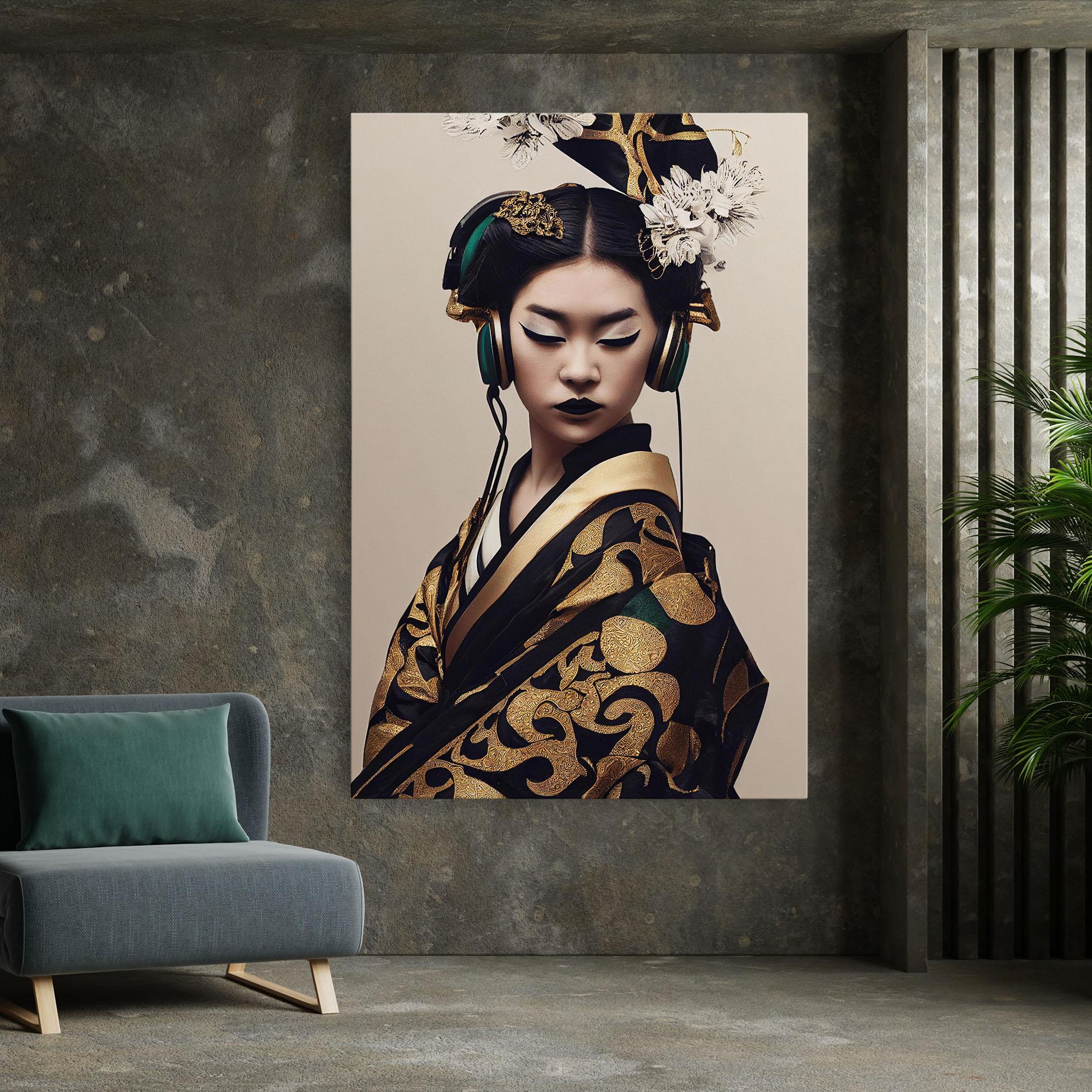 Vászonkép Kimono Headphones mockup 7