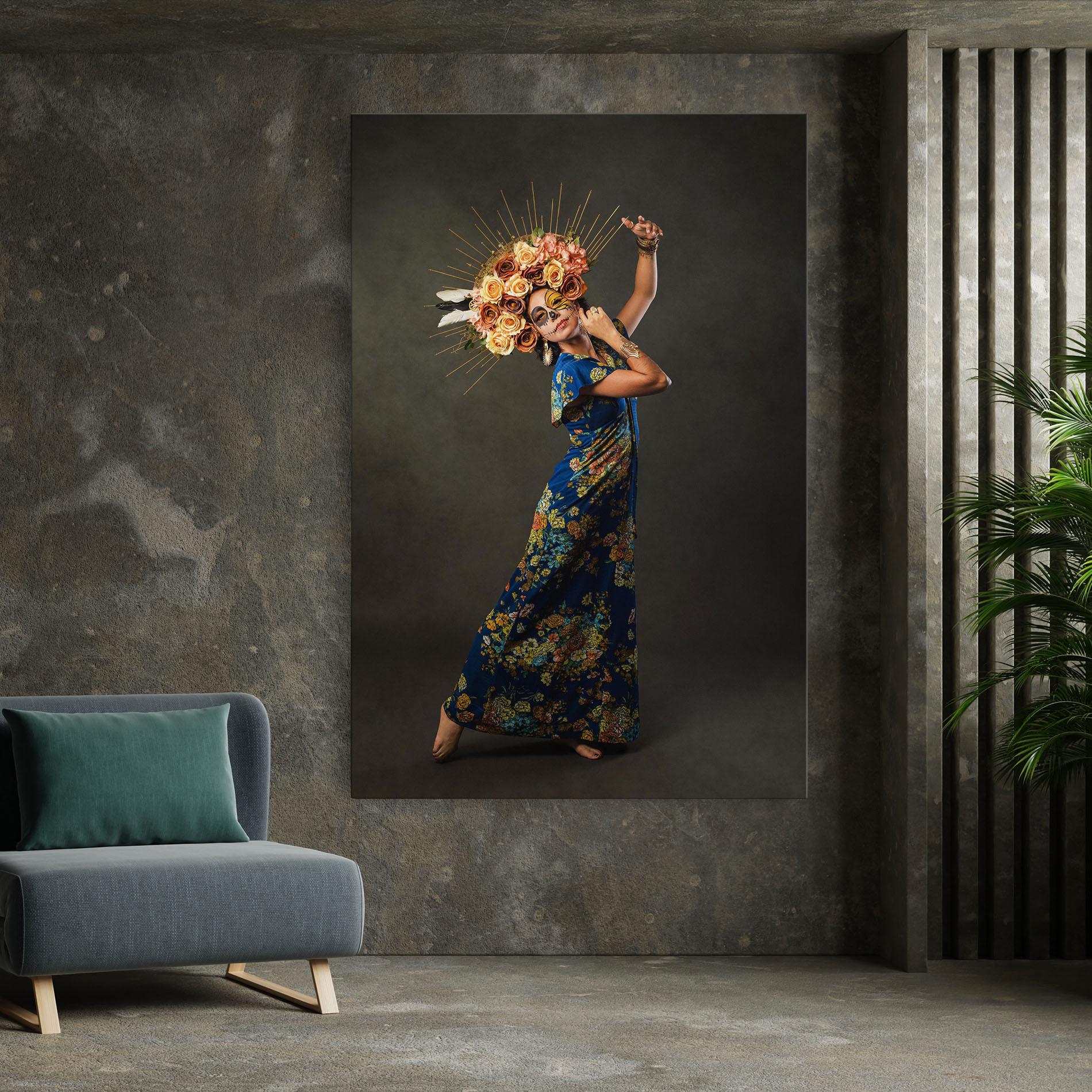 Vászonkép Sugar Skull Face mockup 7