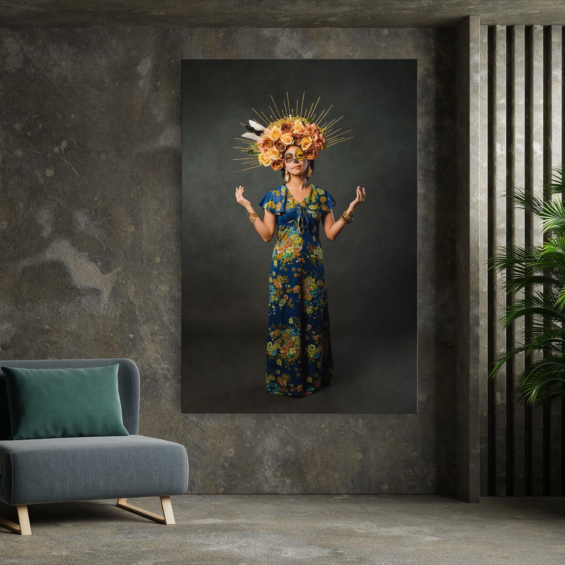 Vászonkép Sugar Skull Makeup mockup 7