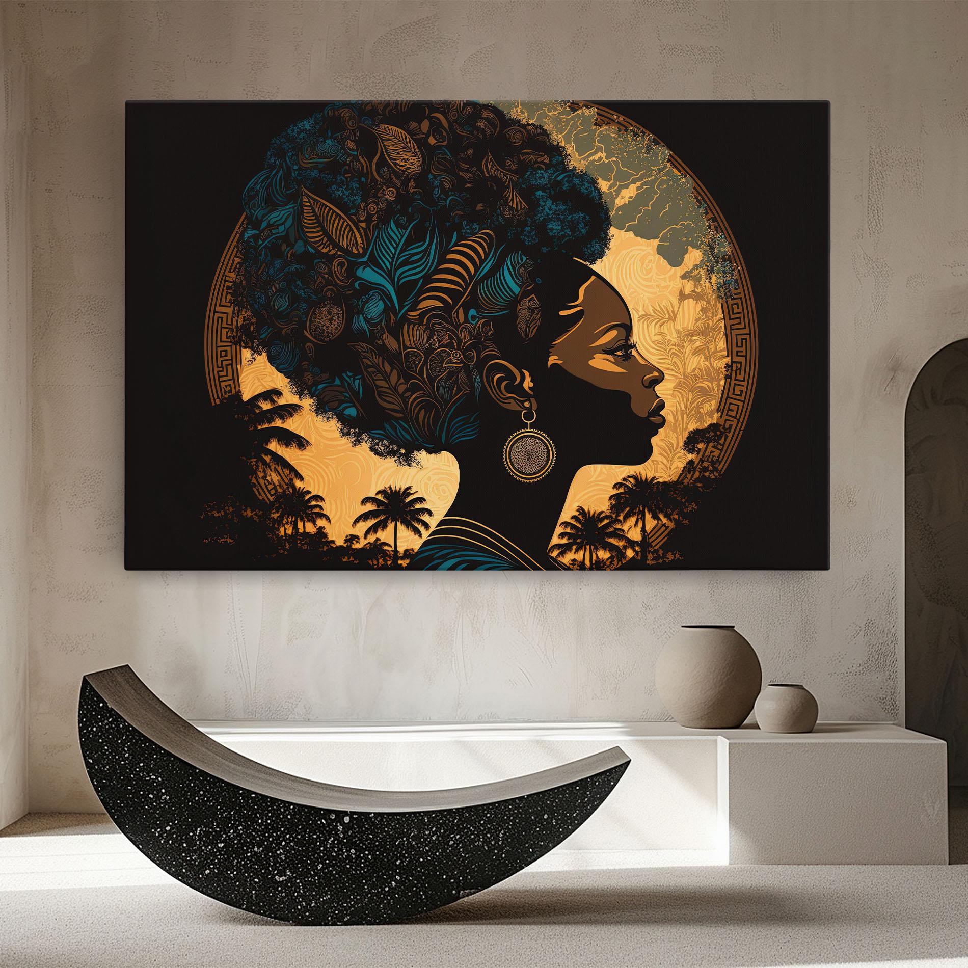 Vászonkép African Profile Woman mockup 8