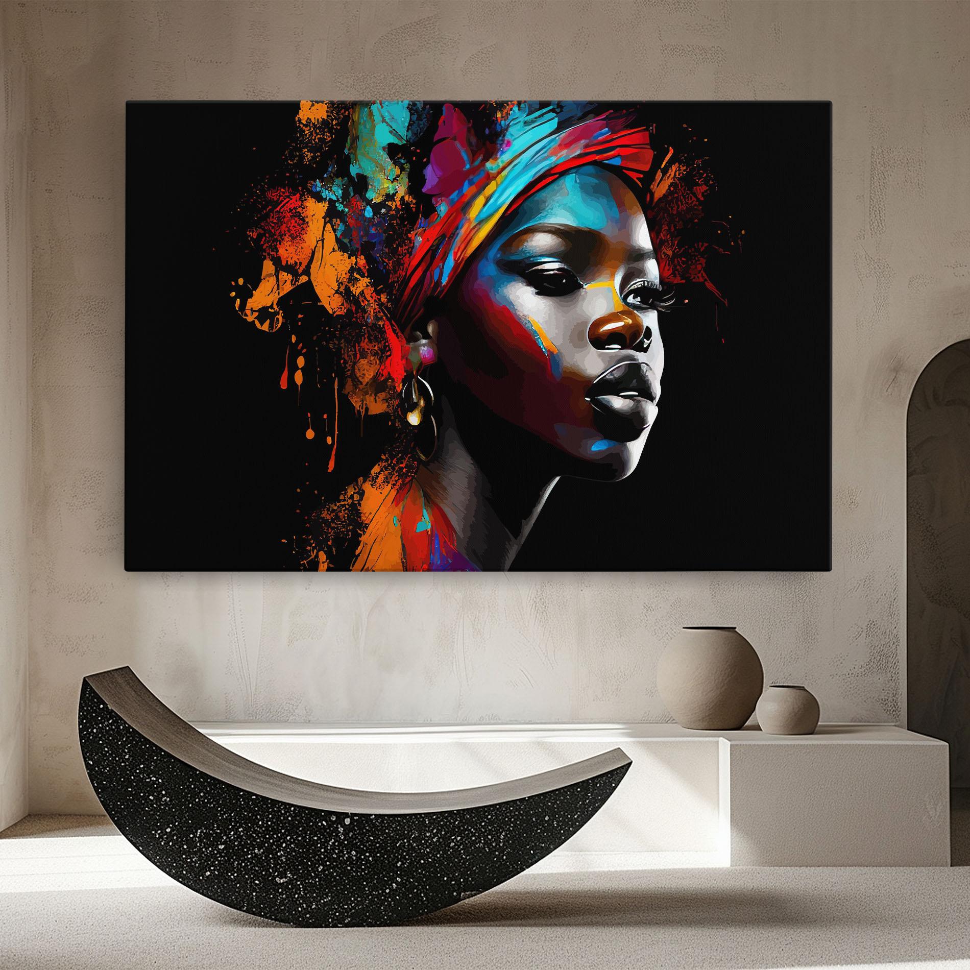 Vászonkép Pretty African Art Splash mockup 8