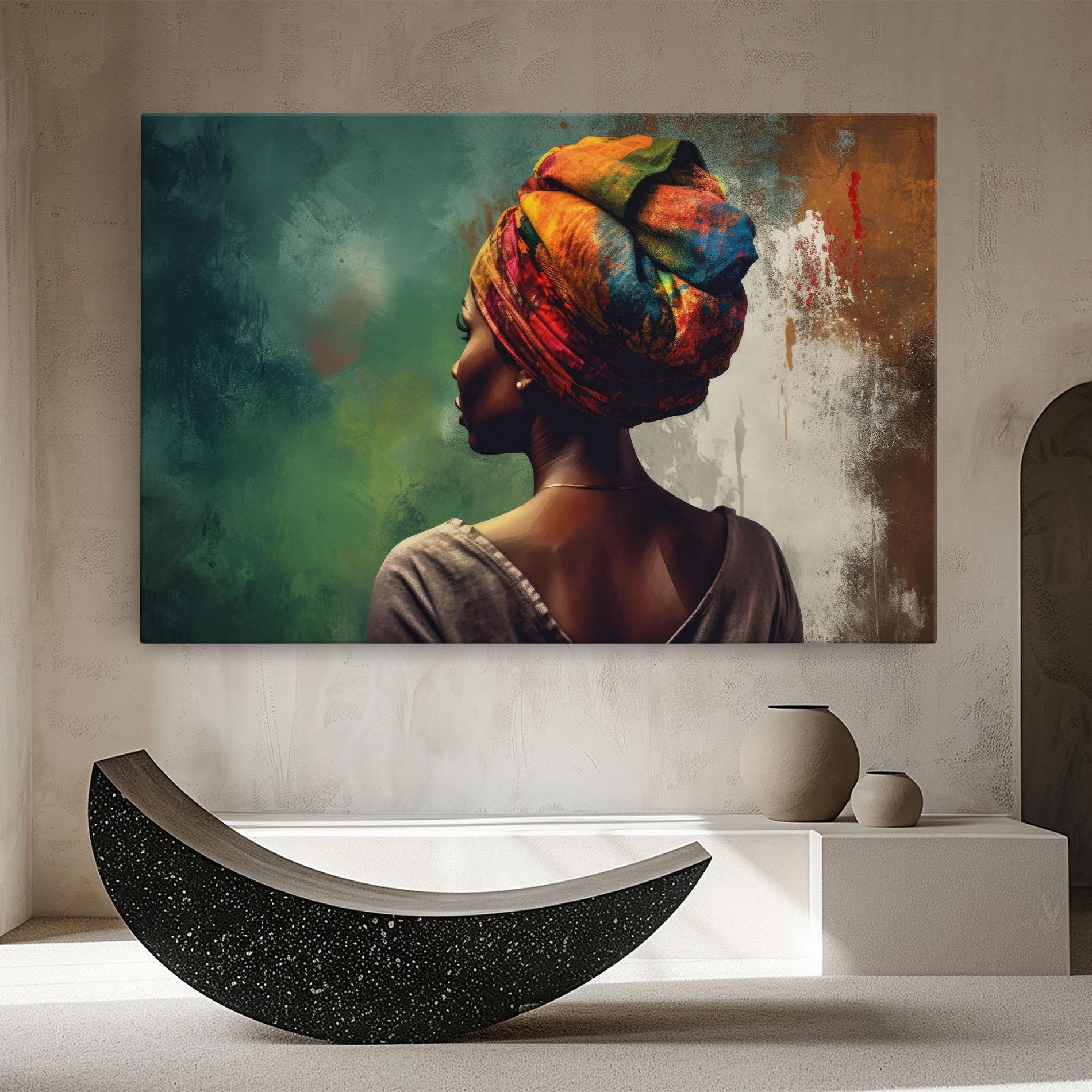 Vászonkép Yellow Turban Art mockup 8