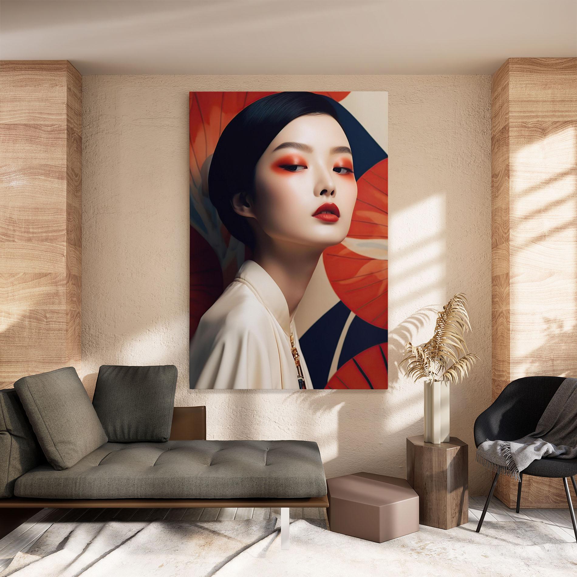 Vászonkép Asiatic Red Lips mockup 8