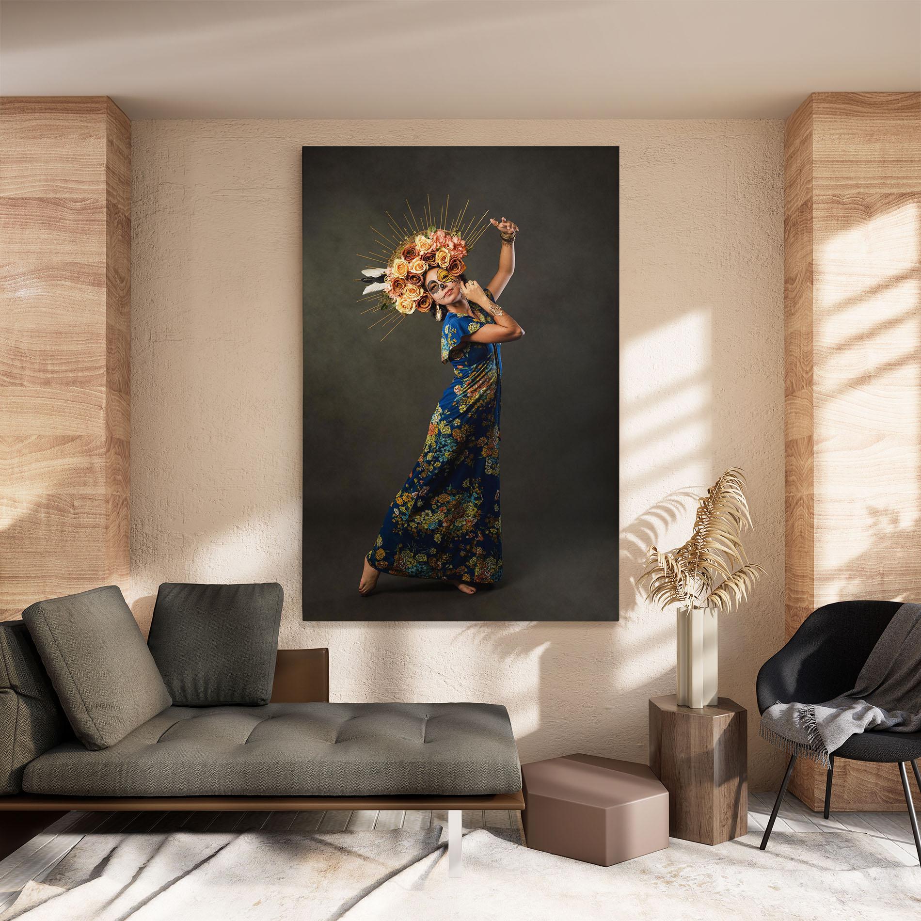 Vászonkép Sugar Skull Face mockup 8