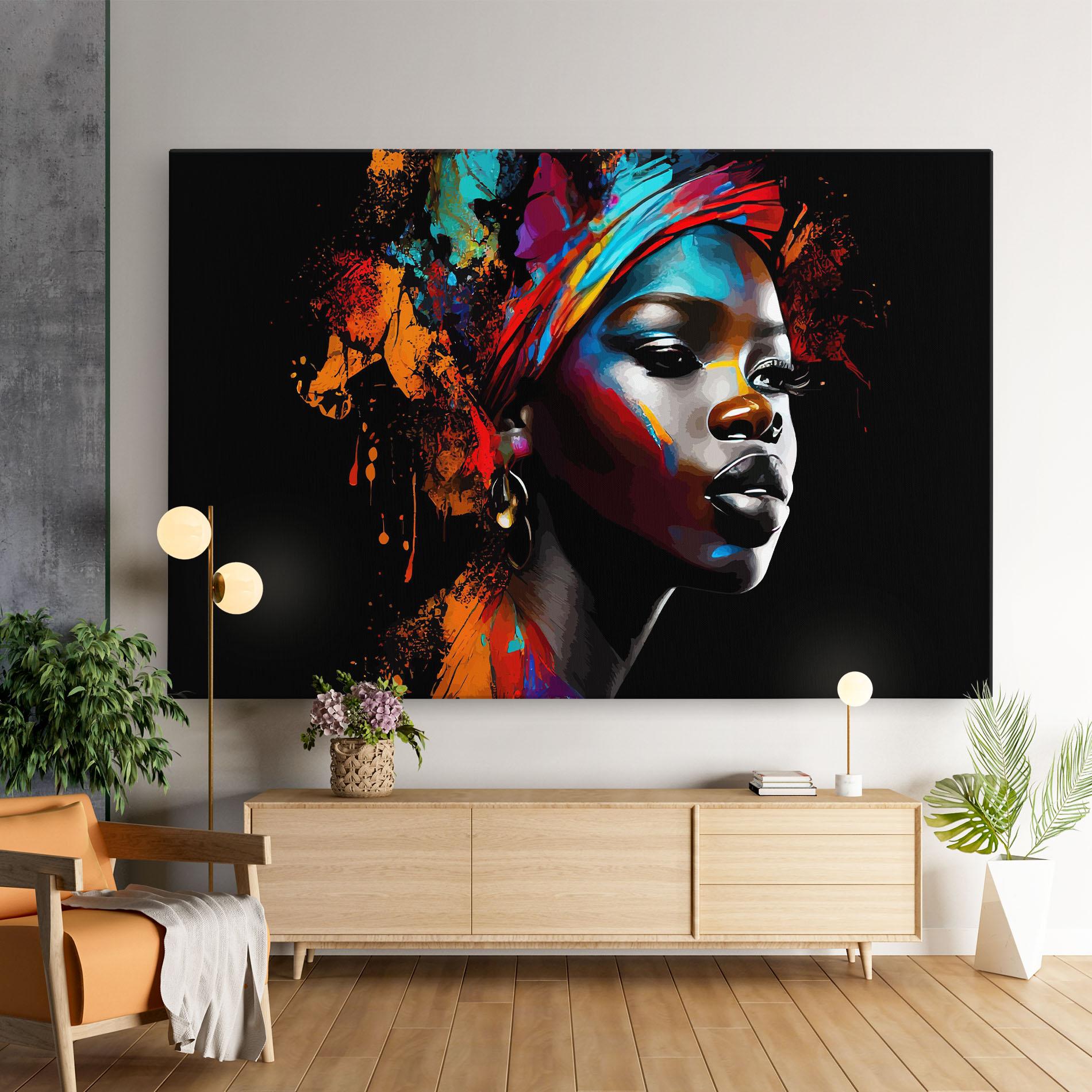 Vászonkép Pretty African Art Splash mockup 9