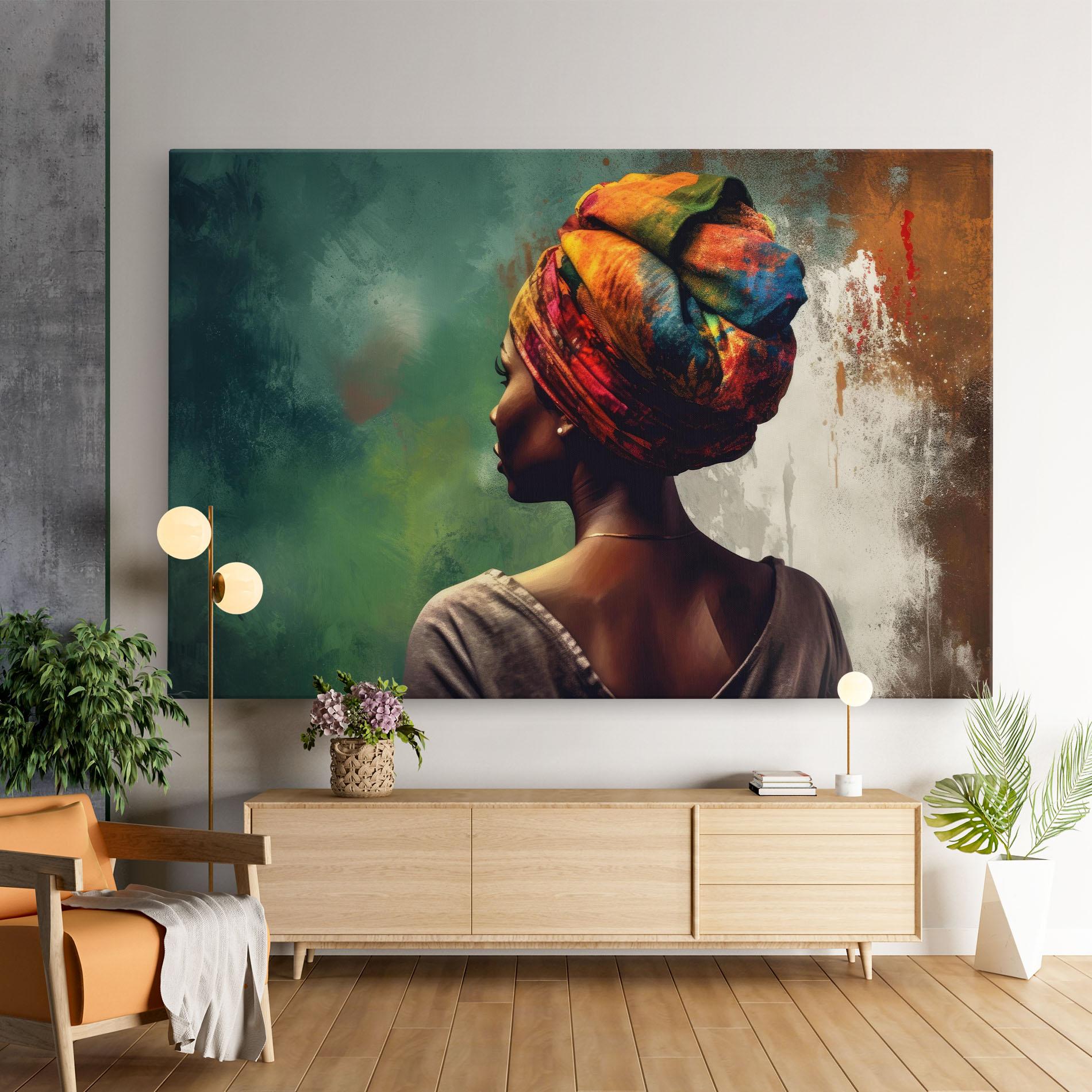 Vászonkép Yellow Turban Art mockup 9