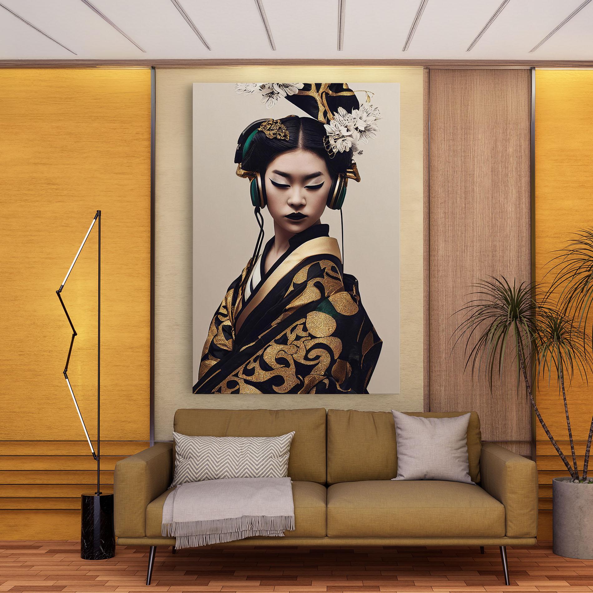 Vászonkép Kimono Headphones mockup 9