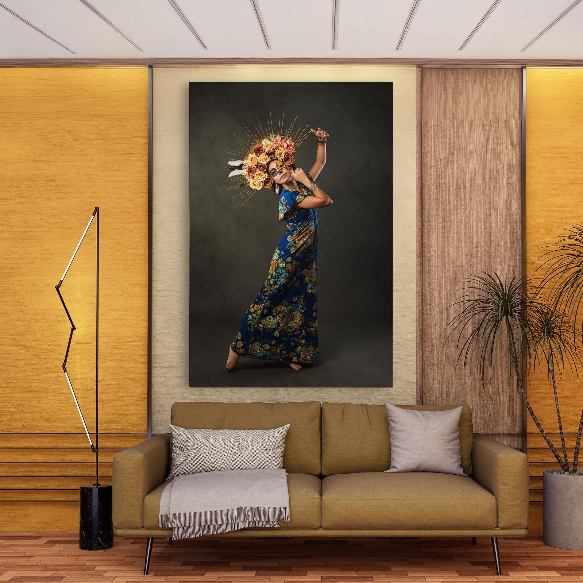 Vászonkép Sugar Skull Face mockup 9