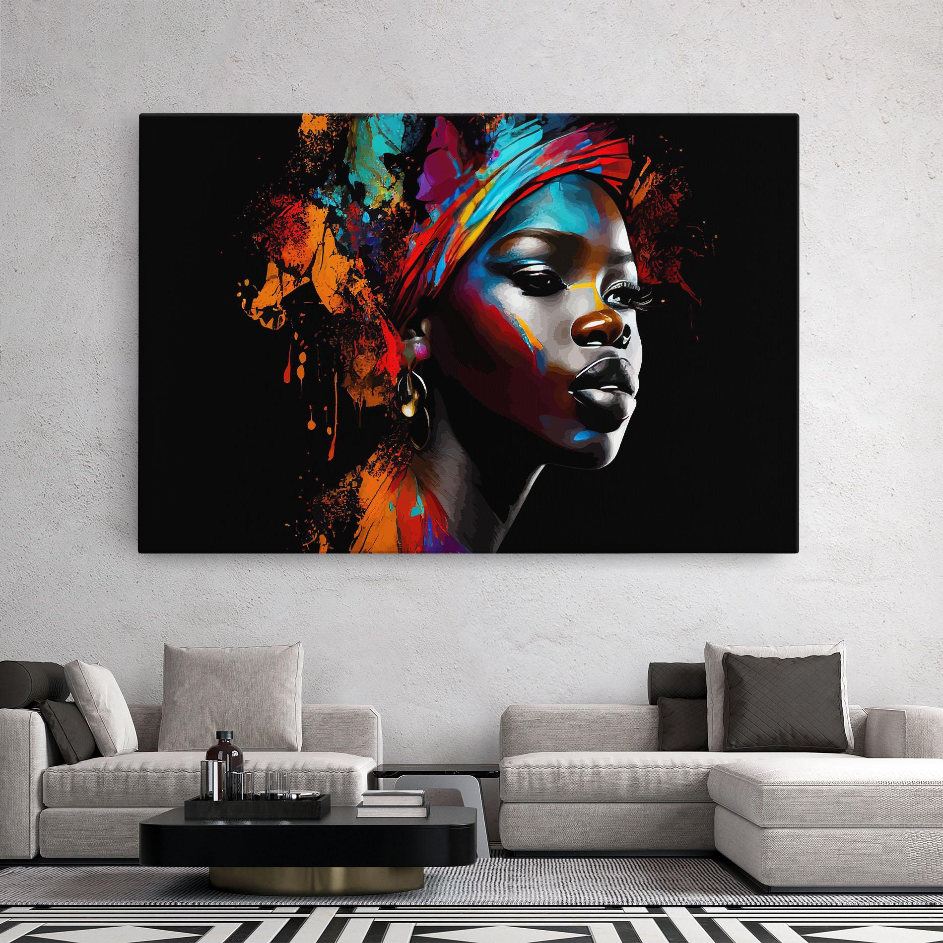 Vászonkép Pretty African Art Splash mockup 2