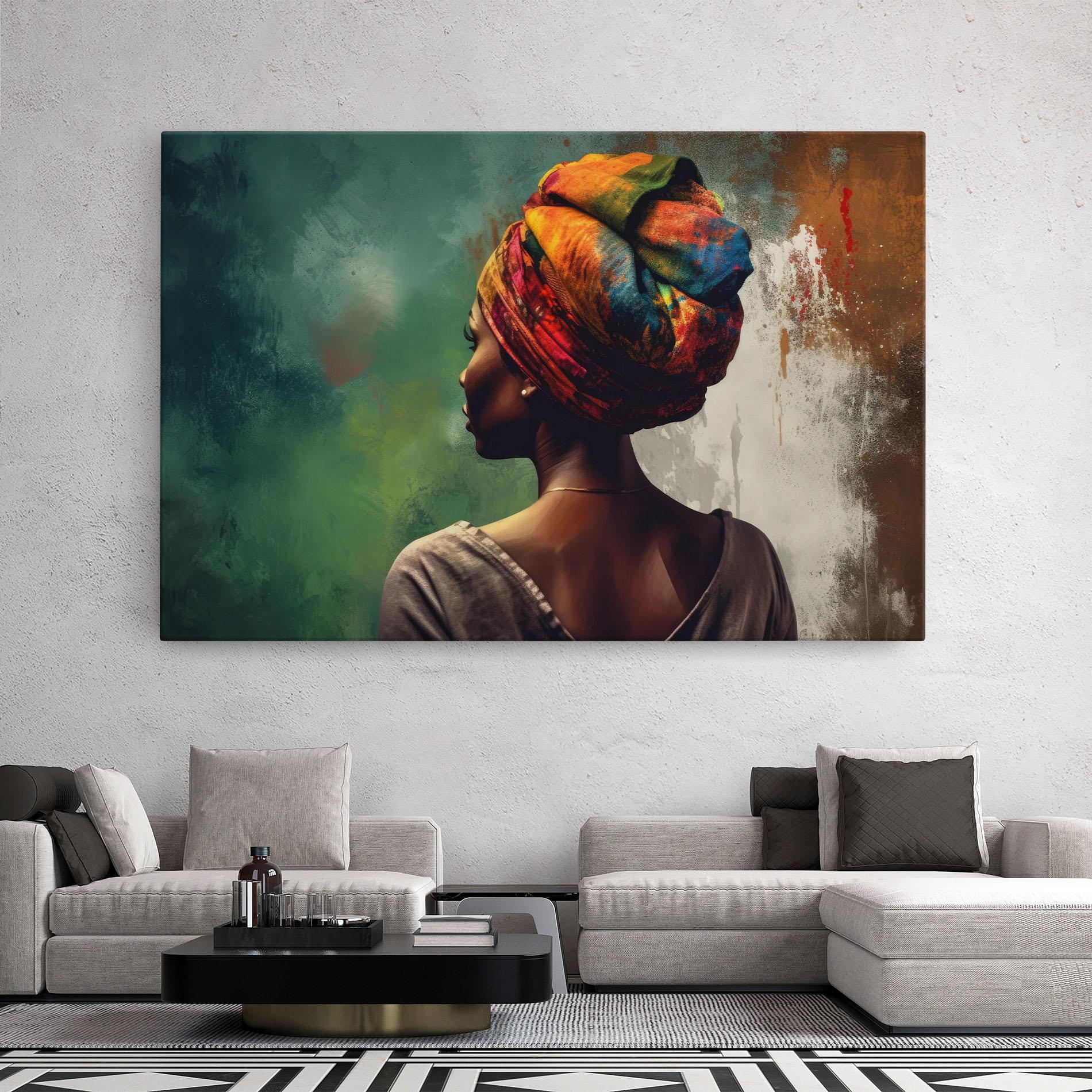 Vászonkép Yellow Turban Art mockup 2