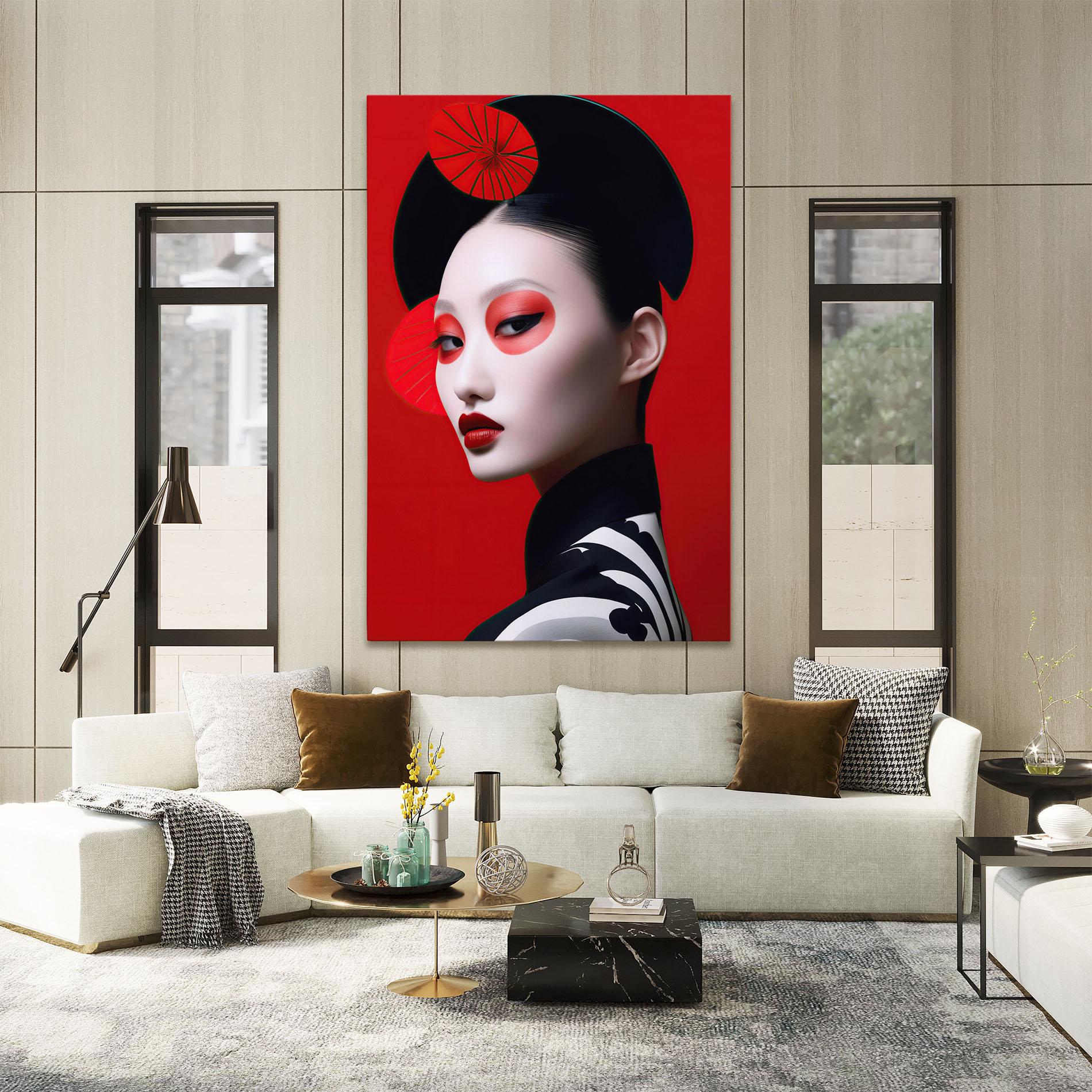 Vászonkép Asiatic Red Makeup mockup 2