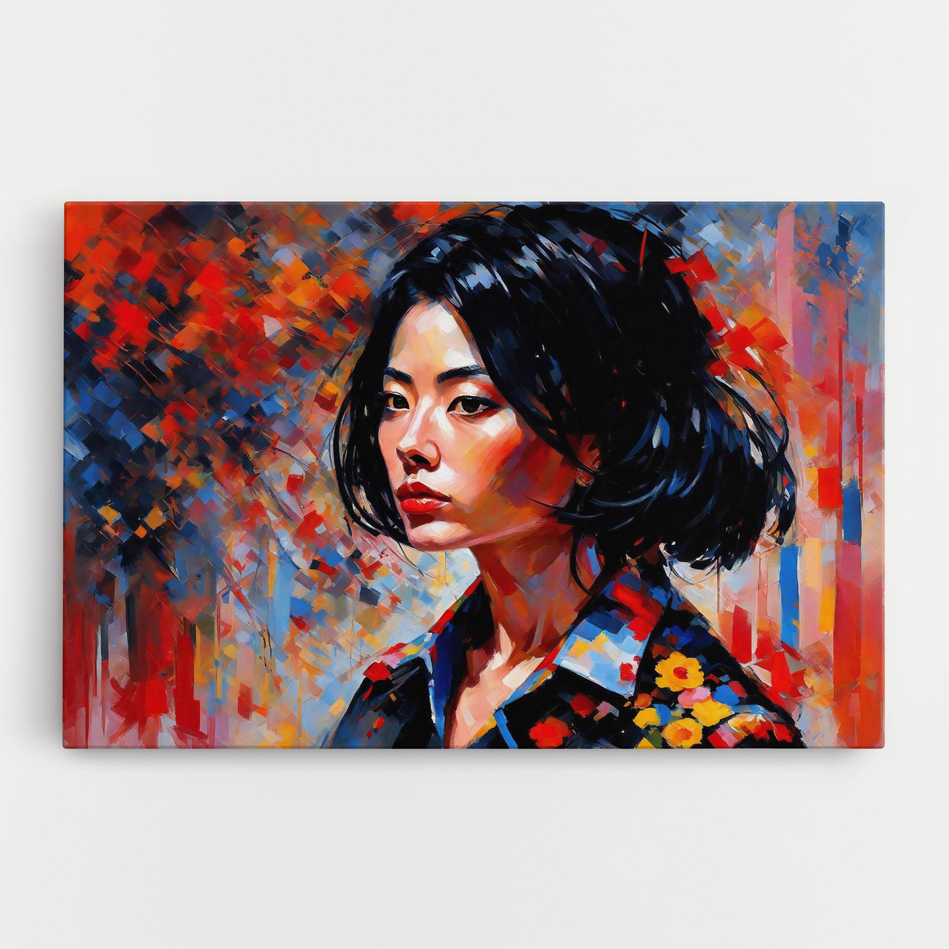 Vászonkép Beautiful Asian Woman mockup 0