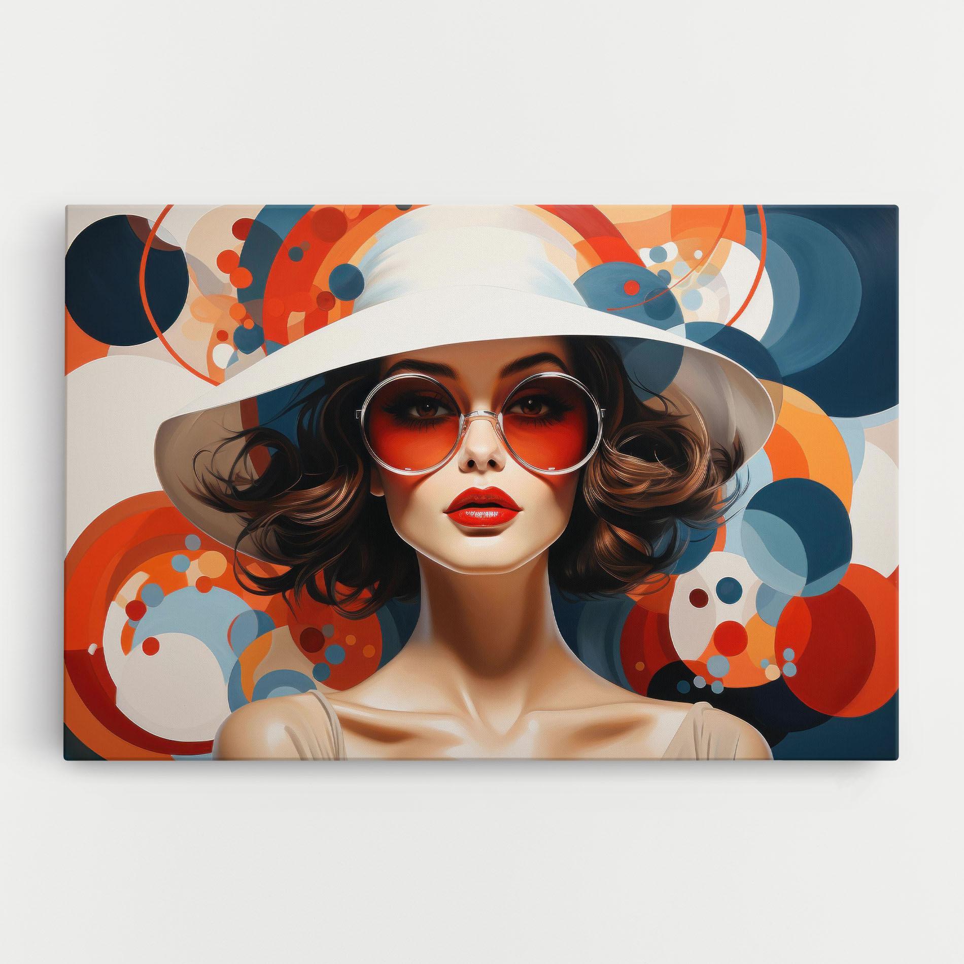 Vászonkép Big Glasses Woman mockup 0