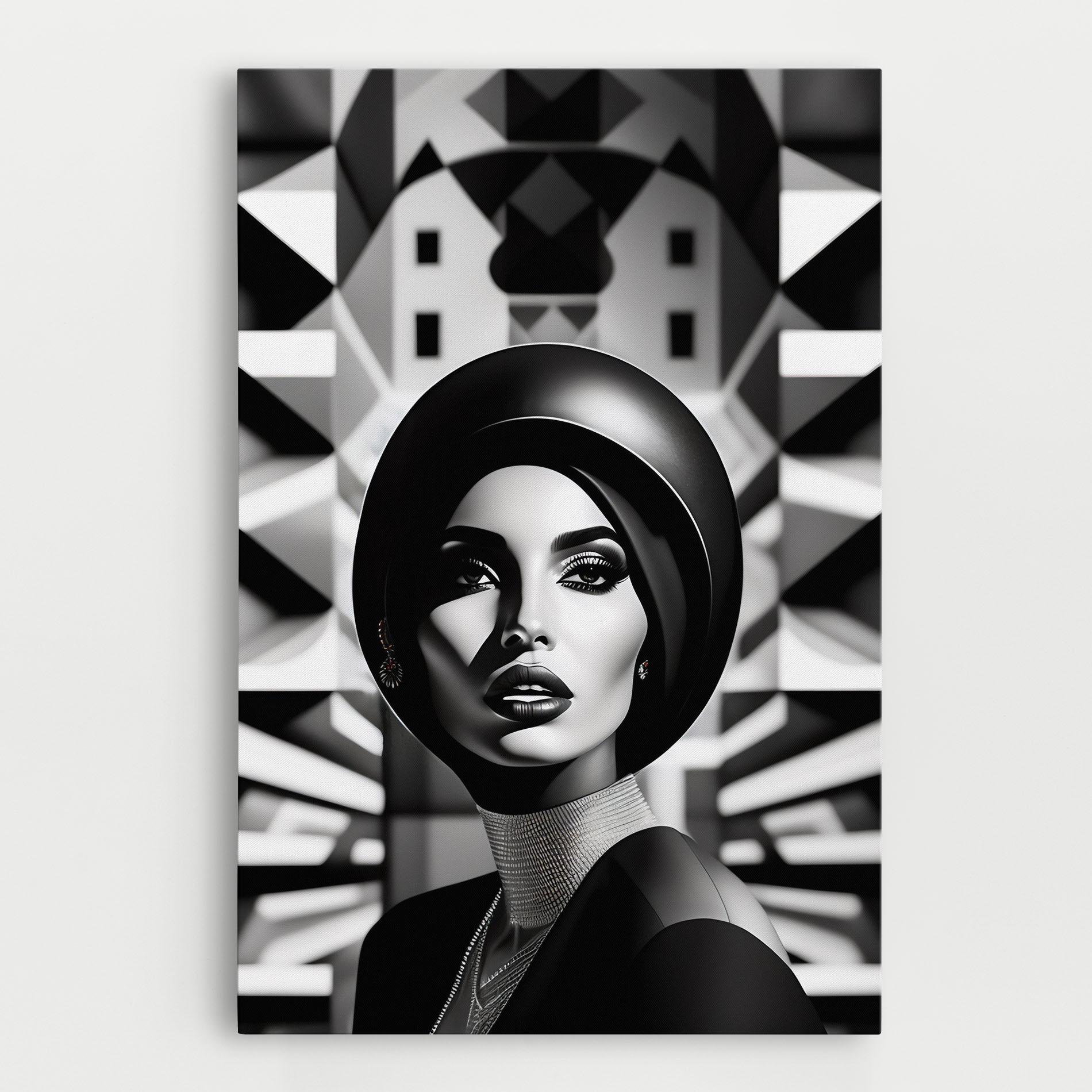 Vászonkép Big Black Hat mockup 0