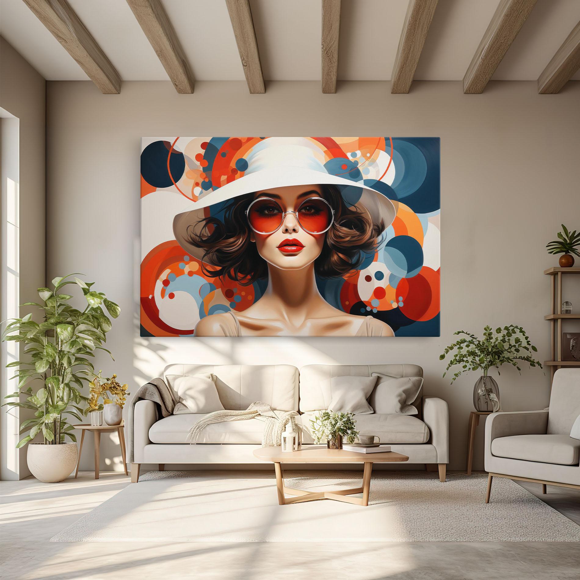 Vászonkép Big Glasses Woman mockup 6