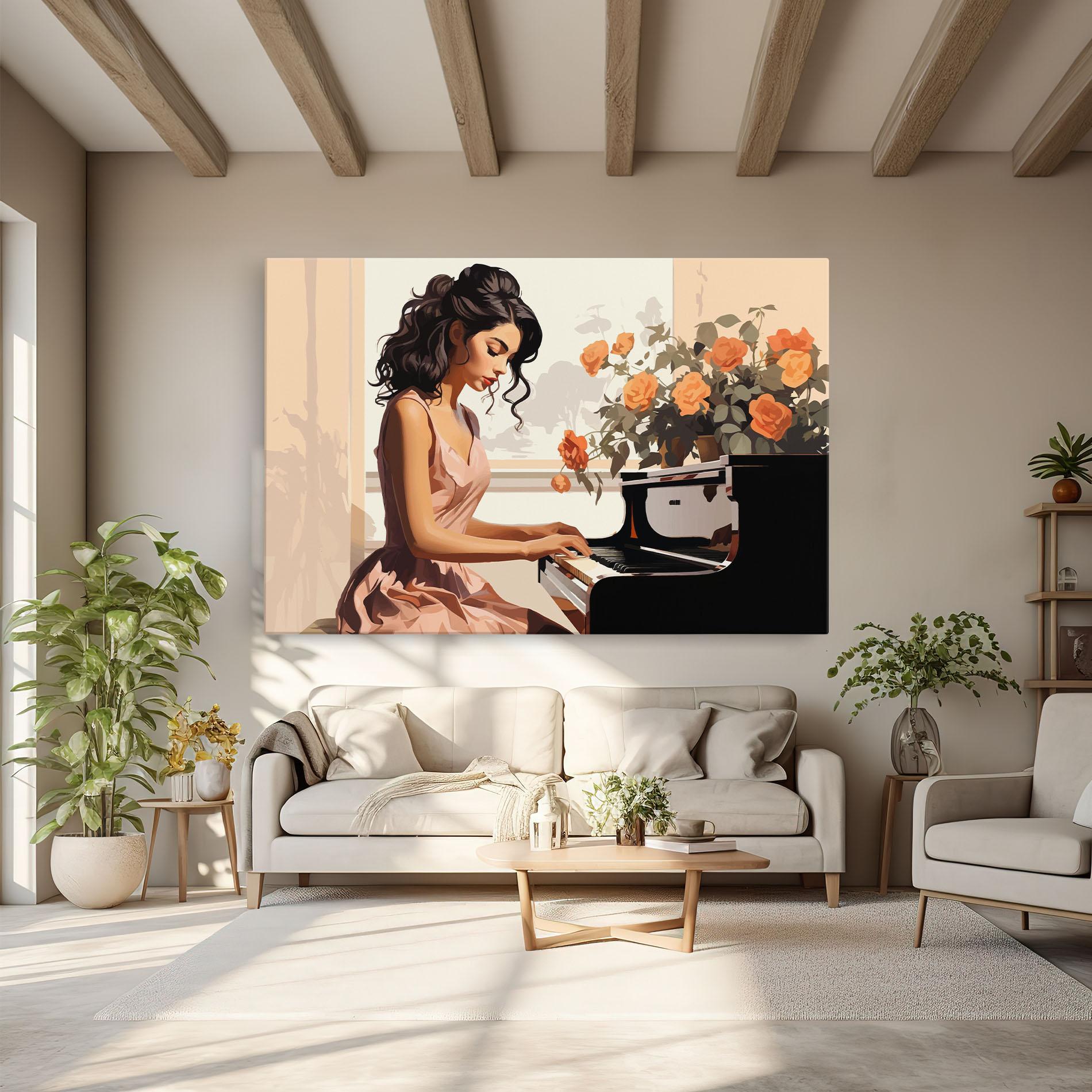 Vászonkép Singer Painting mockup 6