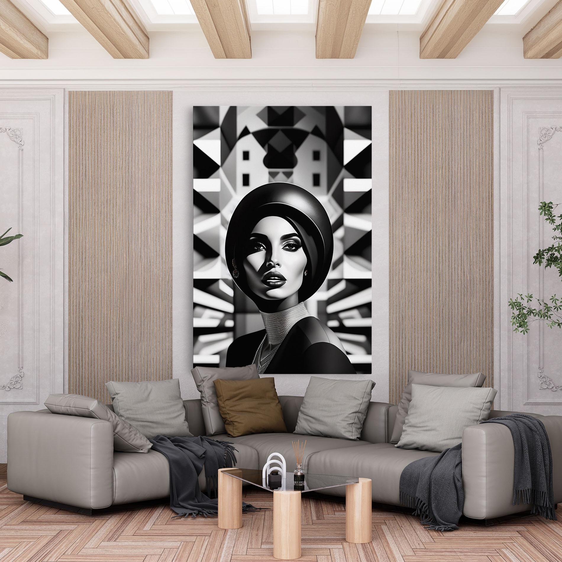 Vászonkép Big Black Hat mockup 6