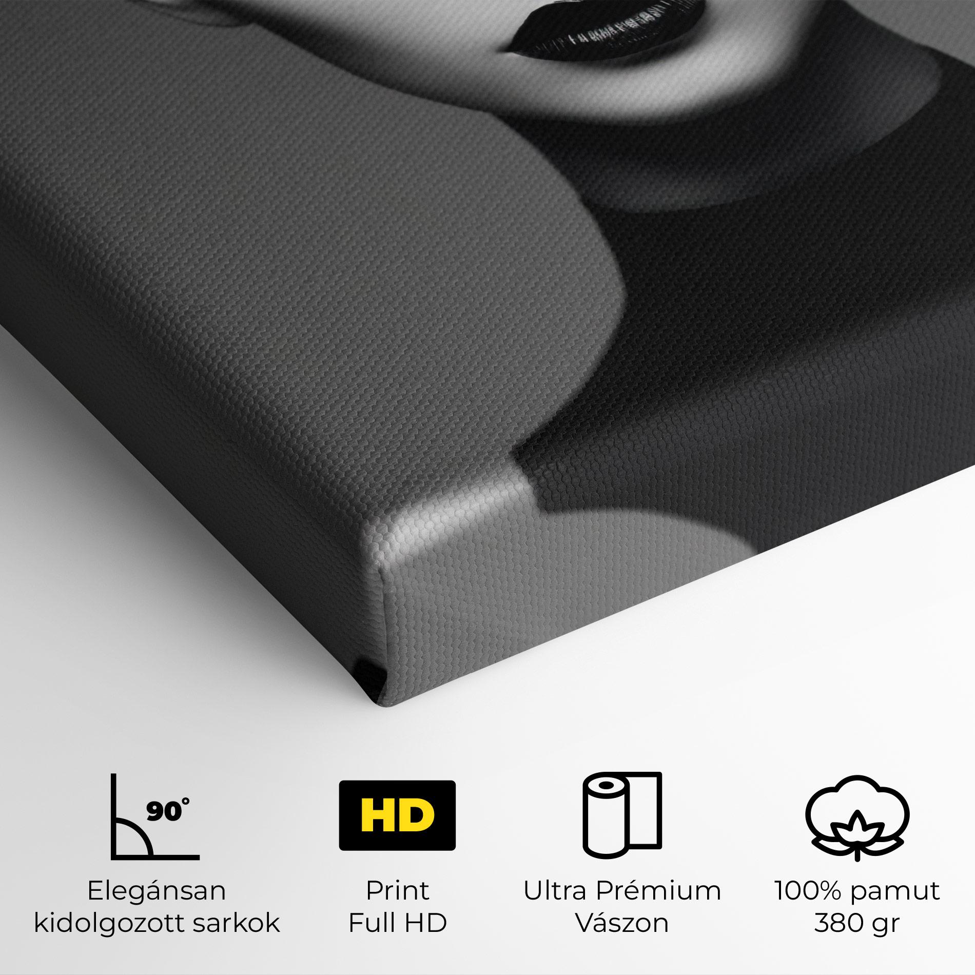 Vászonkép Black Lines On Face mockup 4