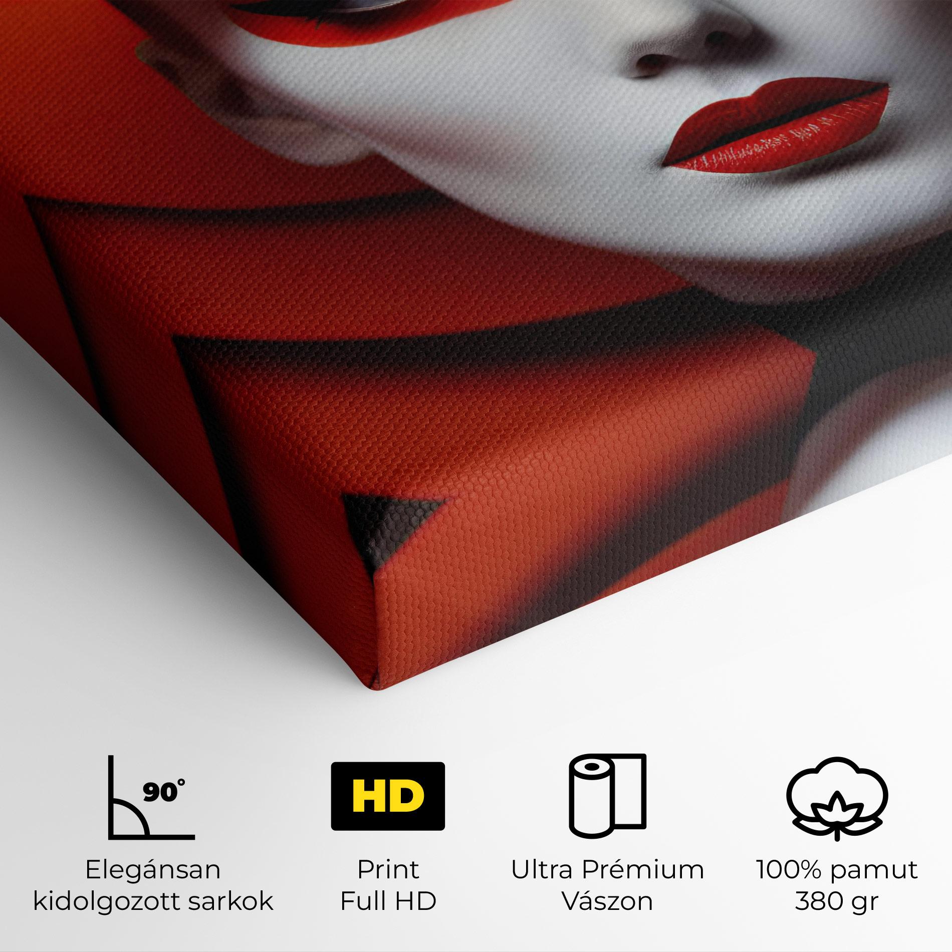 Vászonkép Red Black Woman Art mockup 4