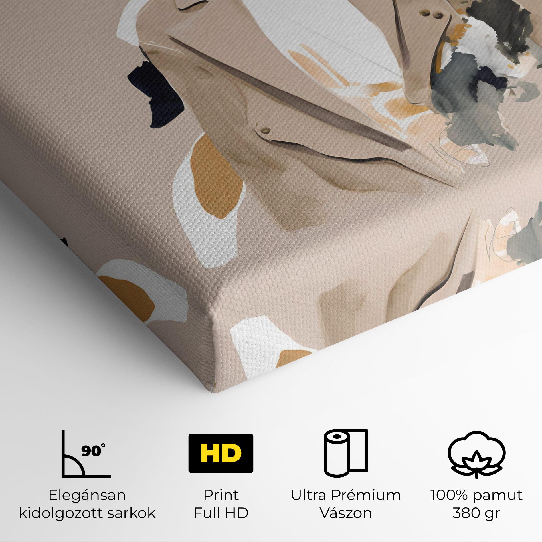 Vászonkép Watercolor Stylish Model mockup 4