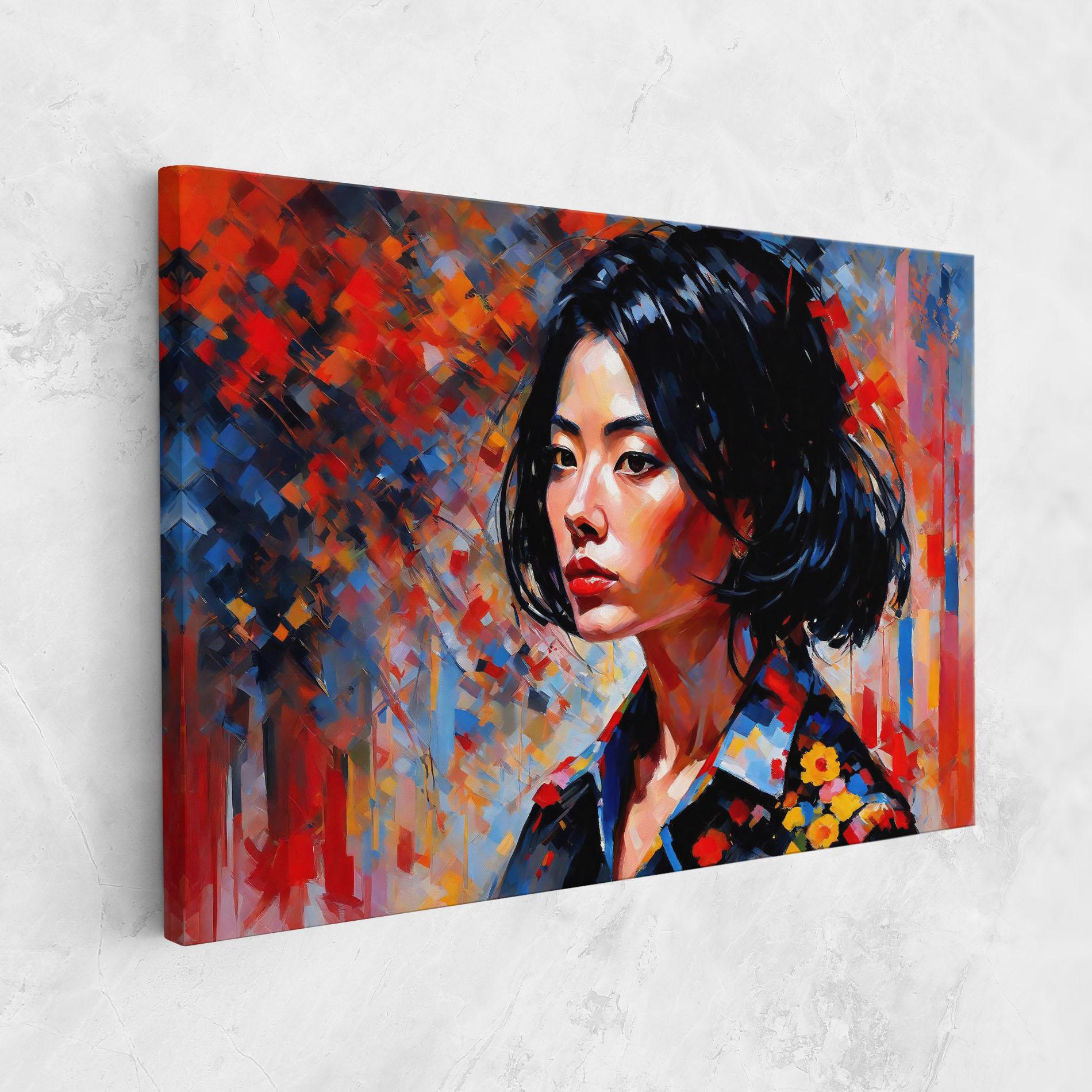 Vászonkép Beautiful Asian Woman mockup 1