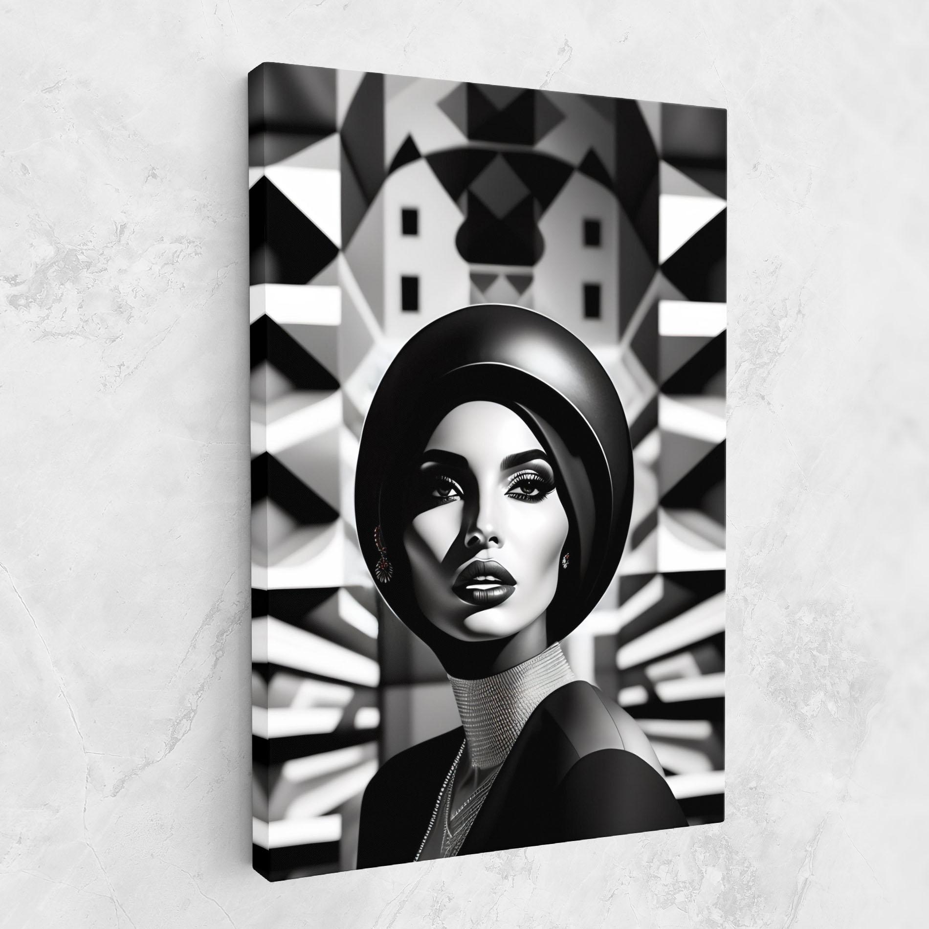 Vászonkép Big Black Hat mockup 1