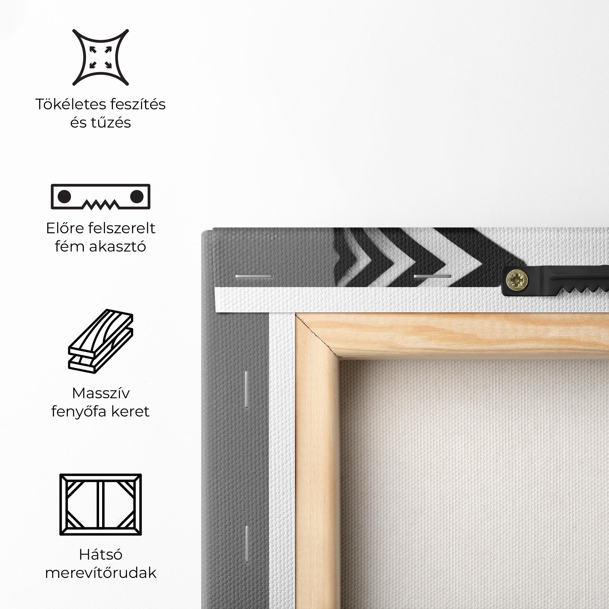 Vászonkép Black Lines On Face mockup 5