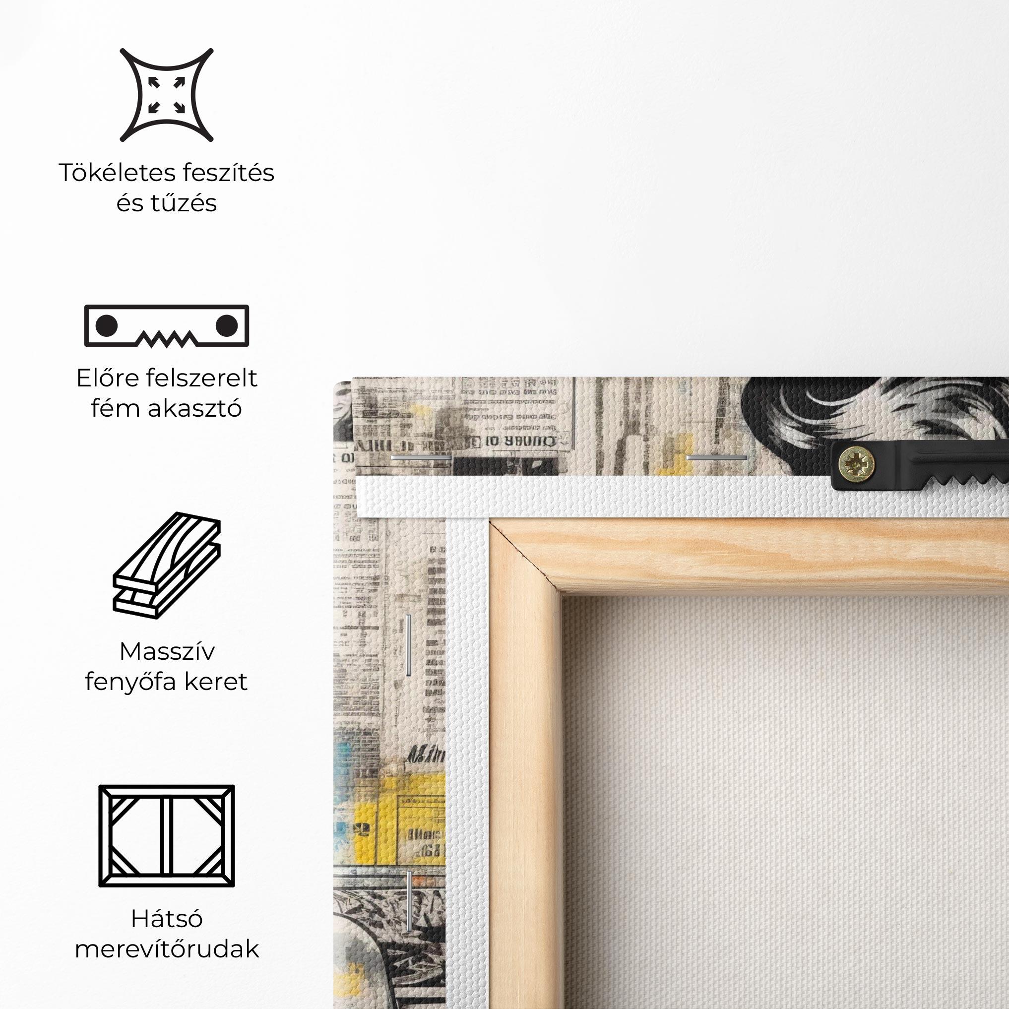 Vászonkép Newspaper Painting Girl mockup 5