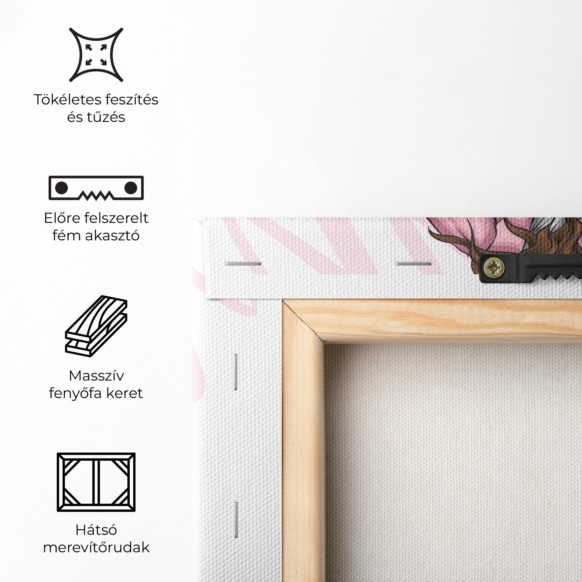 Vászonkép Pink Coat Woman mockup 5