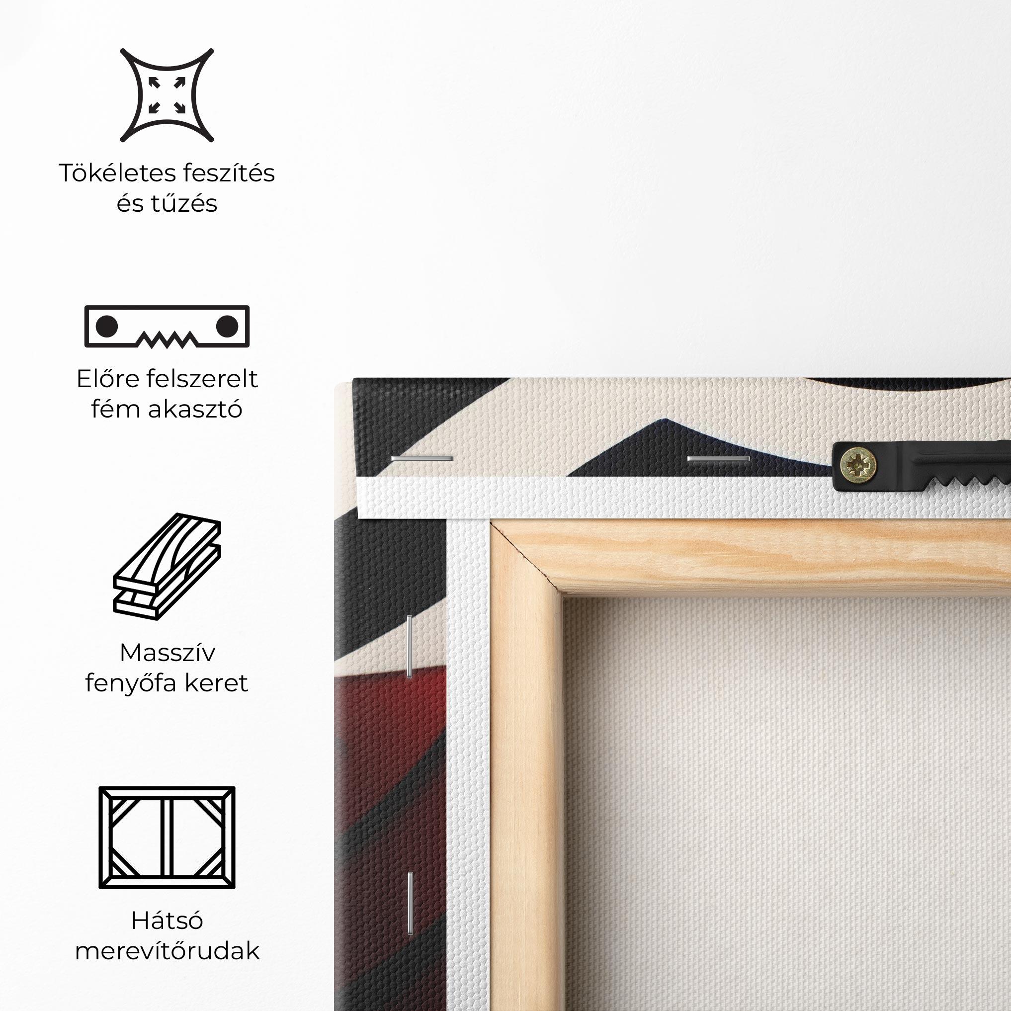 Vászonkép Red Black Woman Art mockup 5