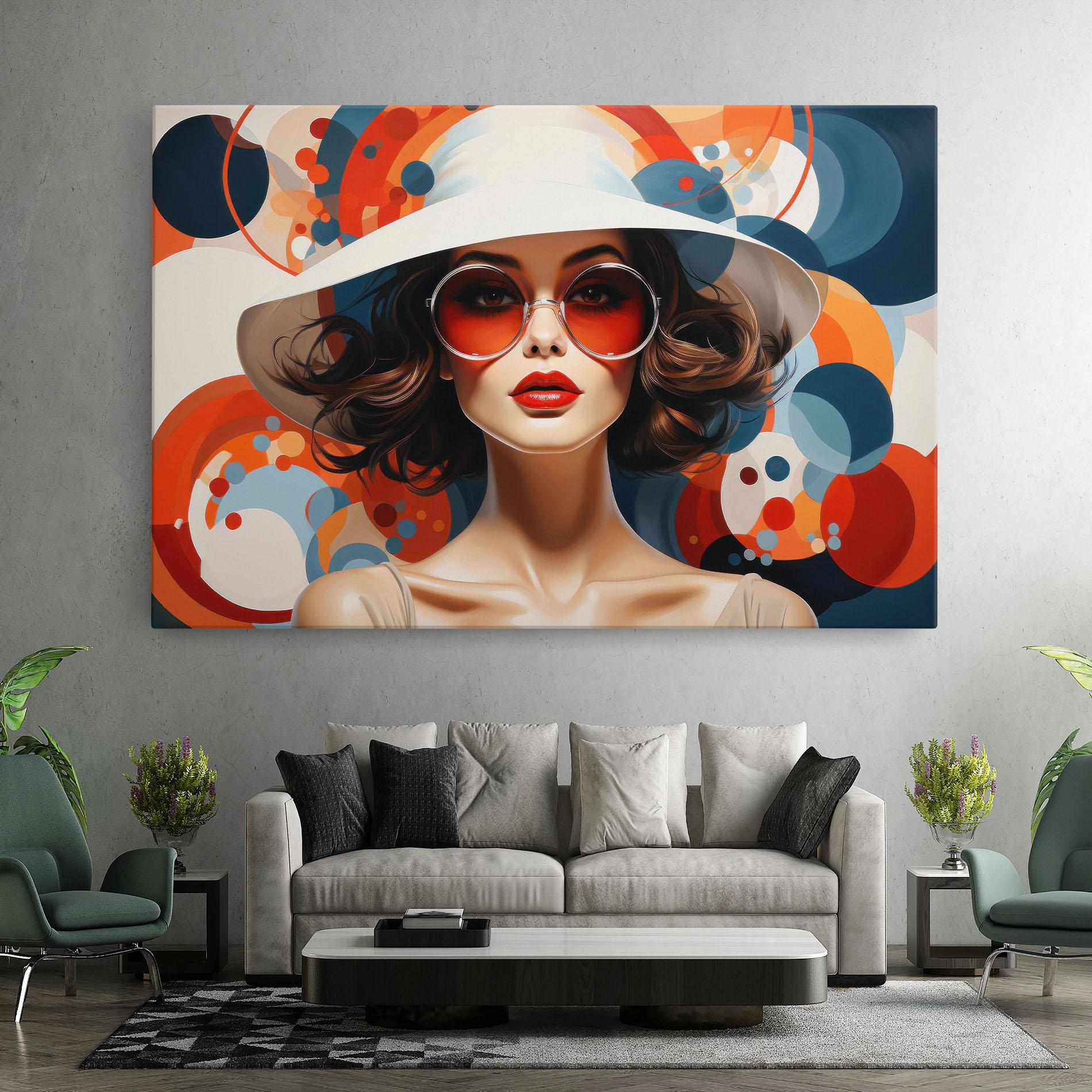 Vászonkép Big Glasses Woman mockup 7