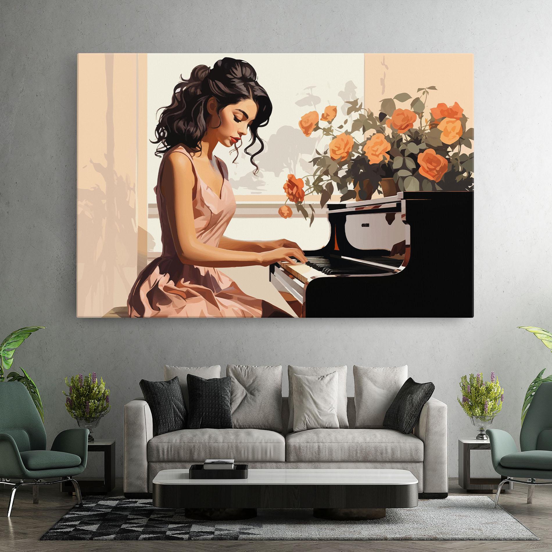 Vászonkép Singer Painting mockup 7