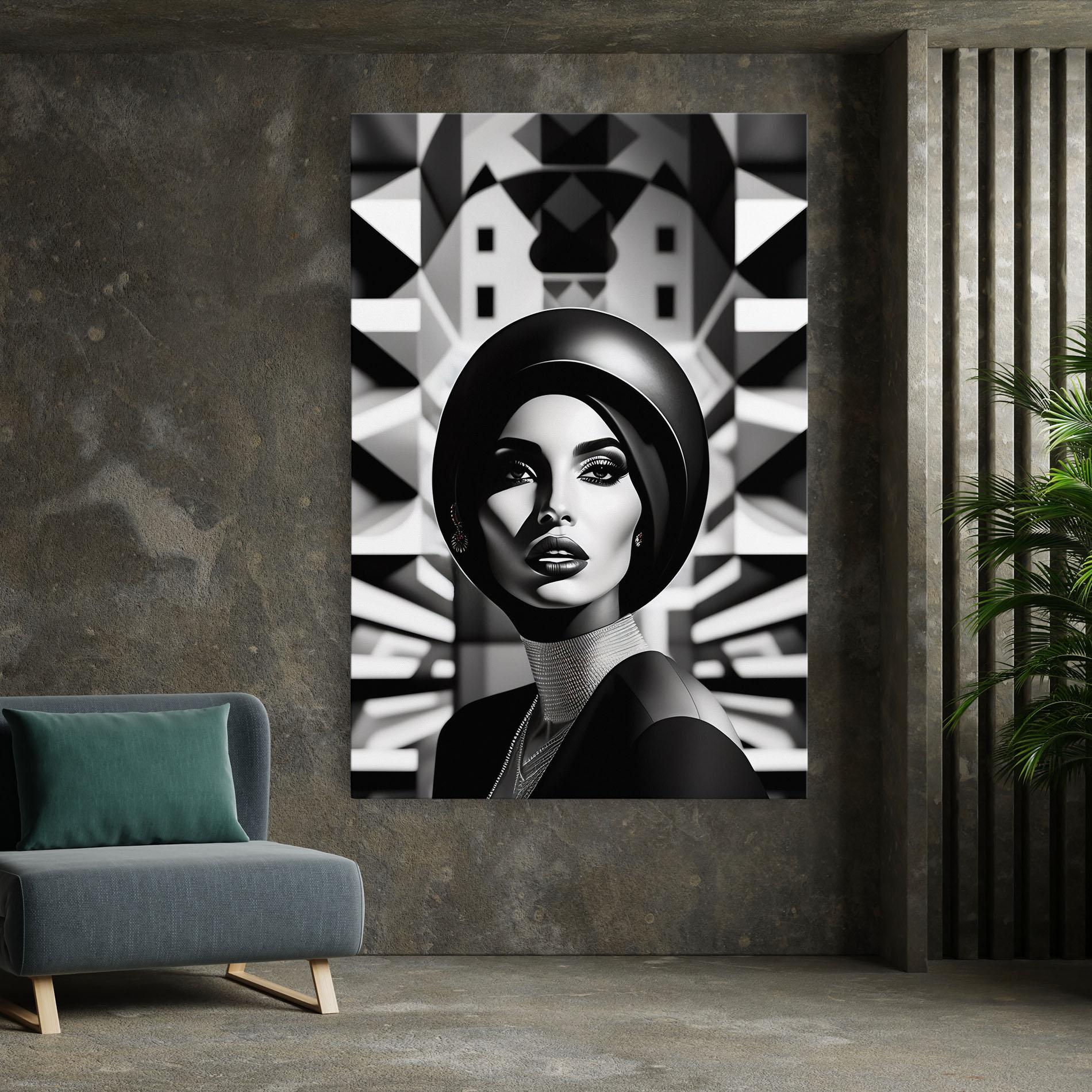 Vászonkép Big Black Hat mockup 7