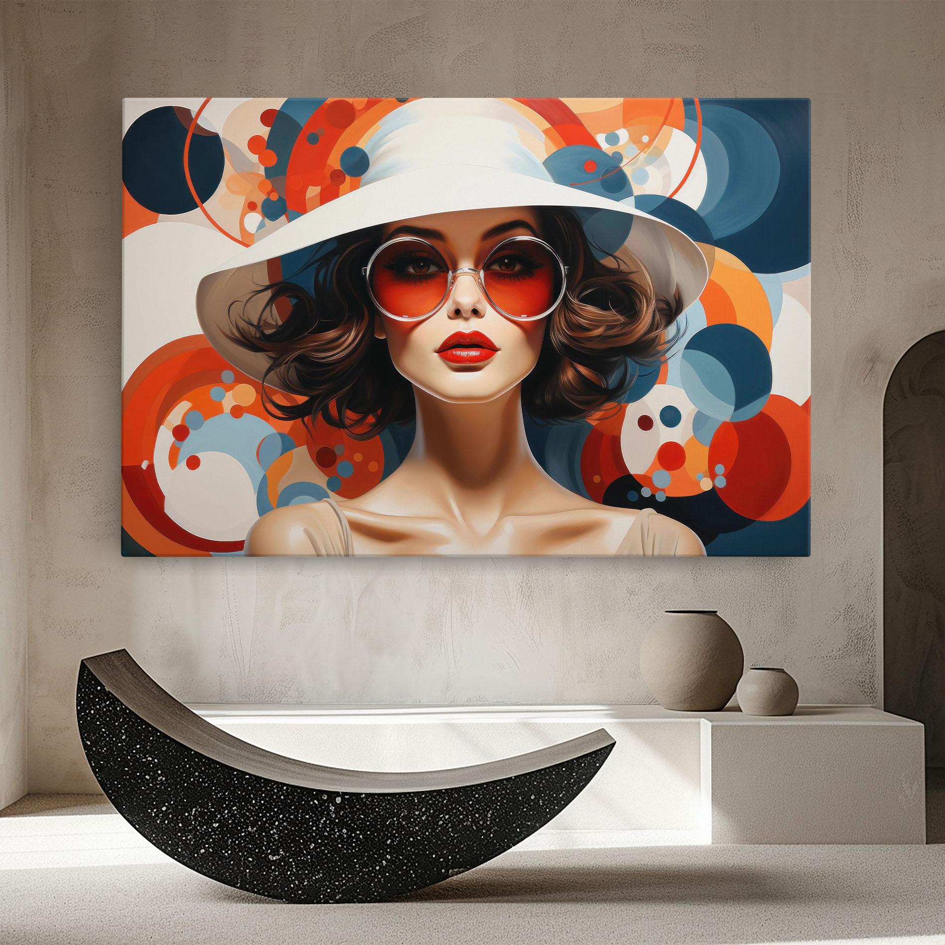 Vászonkép Big Glasses Woman mockup 8