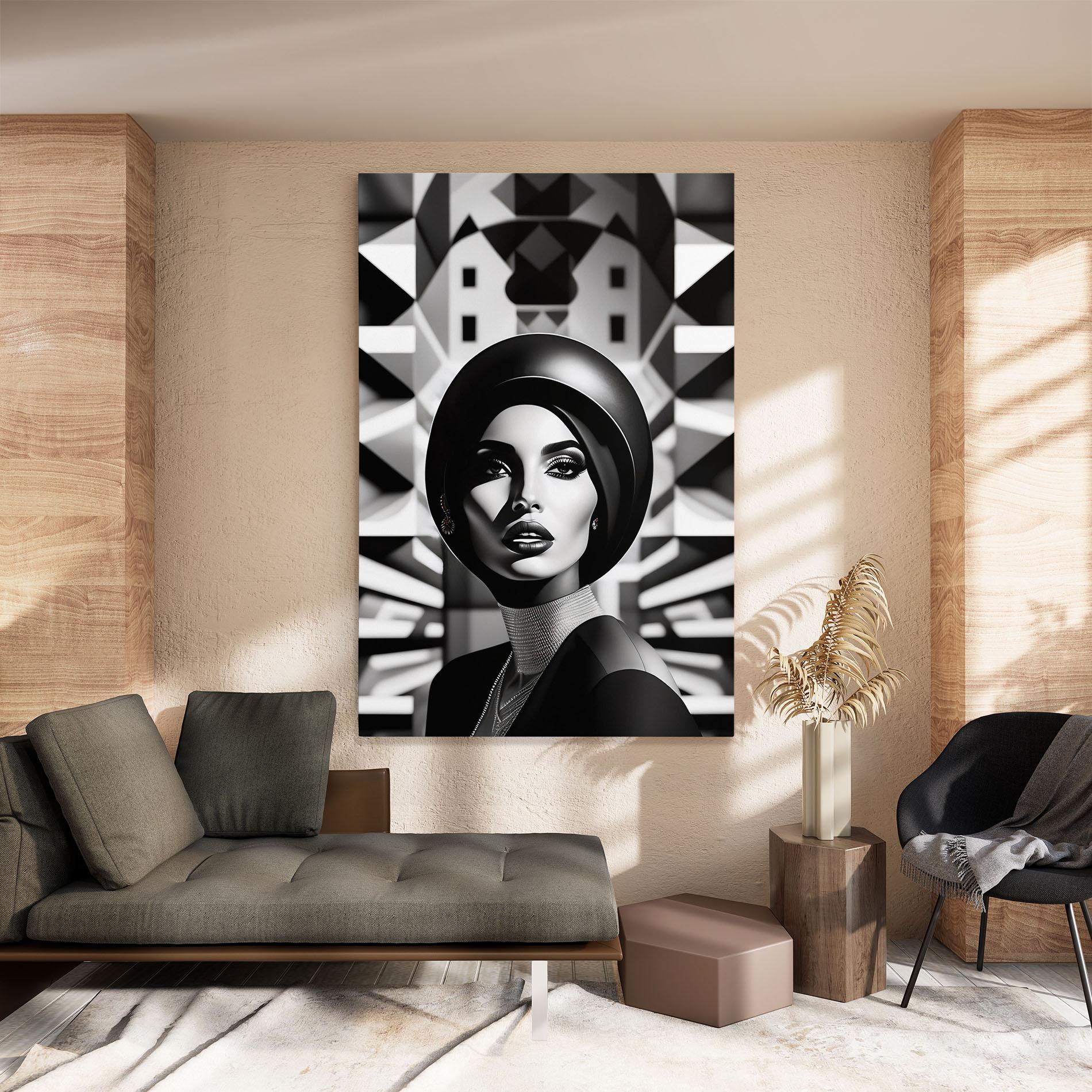 Vászonkép Big Black Hat mockup 8