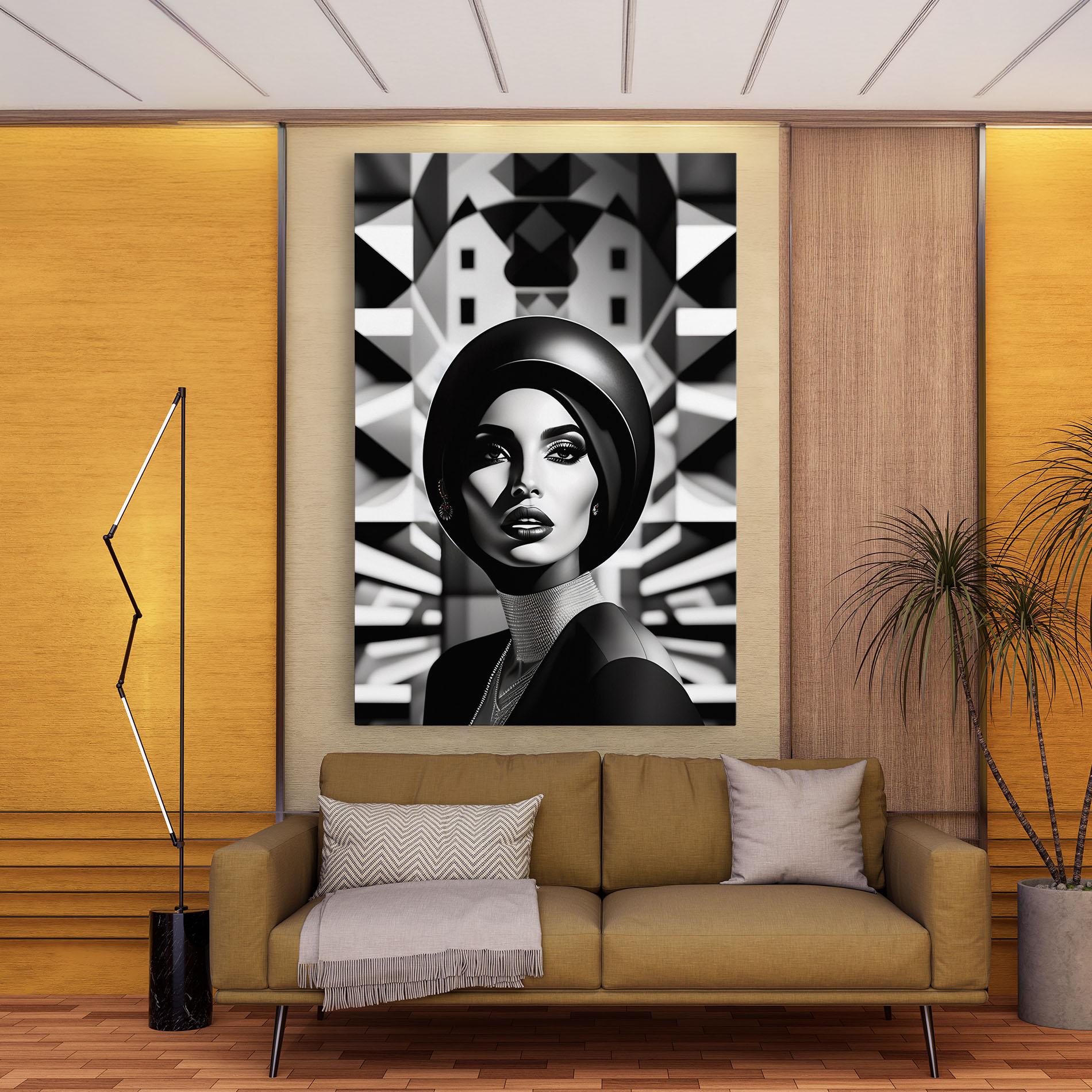 Vászonkép Big Black Hat mockup 9