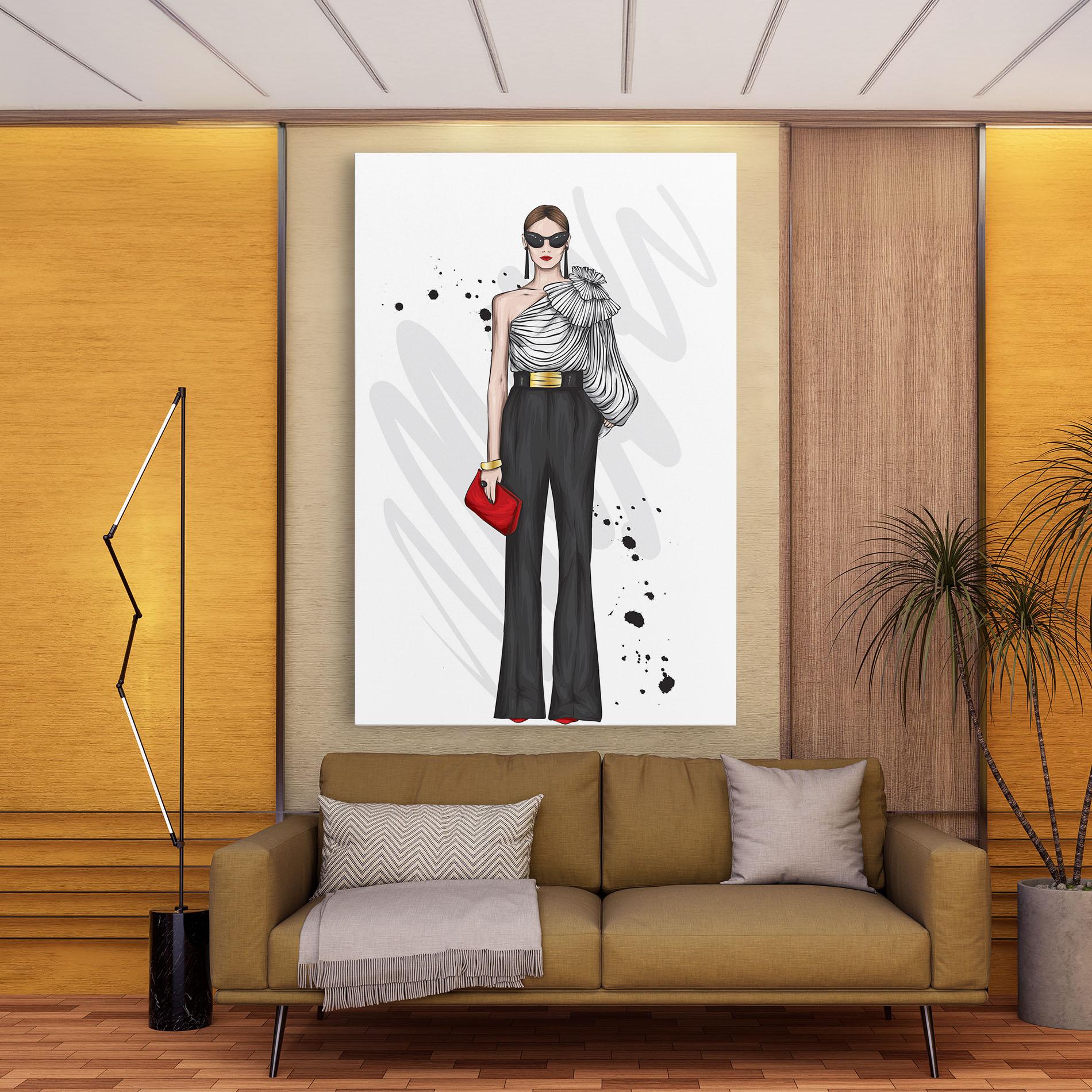 Vászonkép Tall Black Pants mockup 9