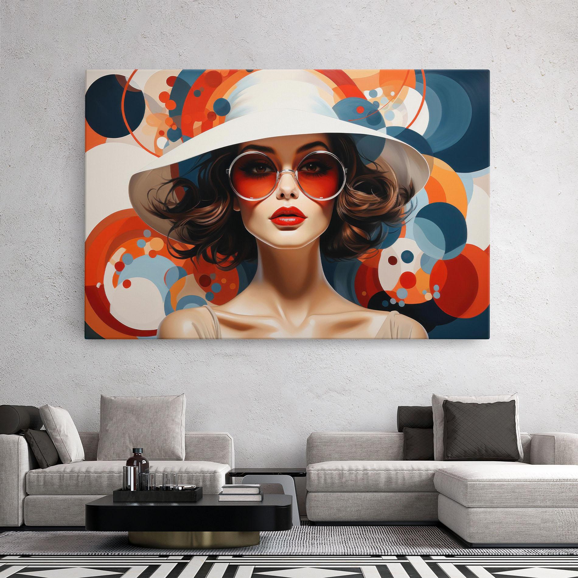 Vászonkép Big Glasses Woman mockup 2