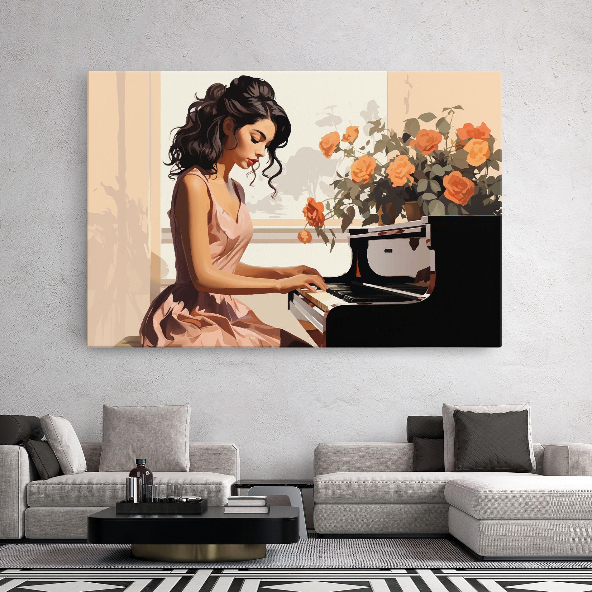 Vászonkép Singer Painting mockup 2