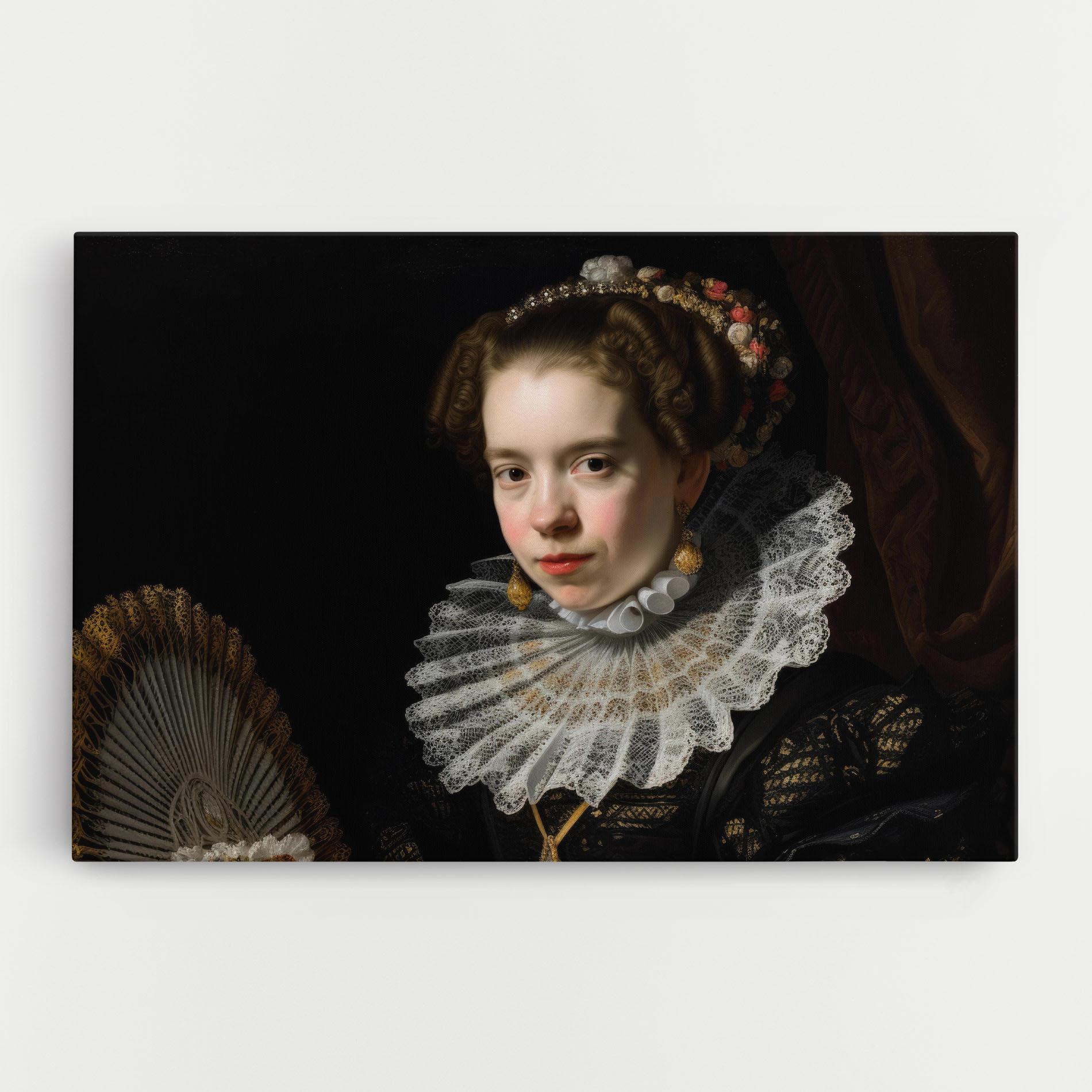 Vászonkép Baroque Lady Portrait mockup 0