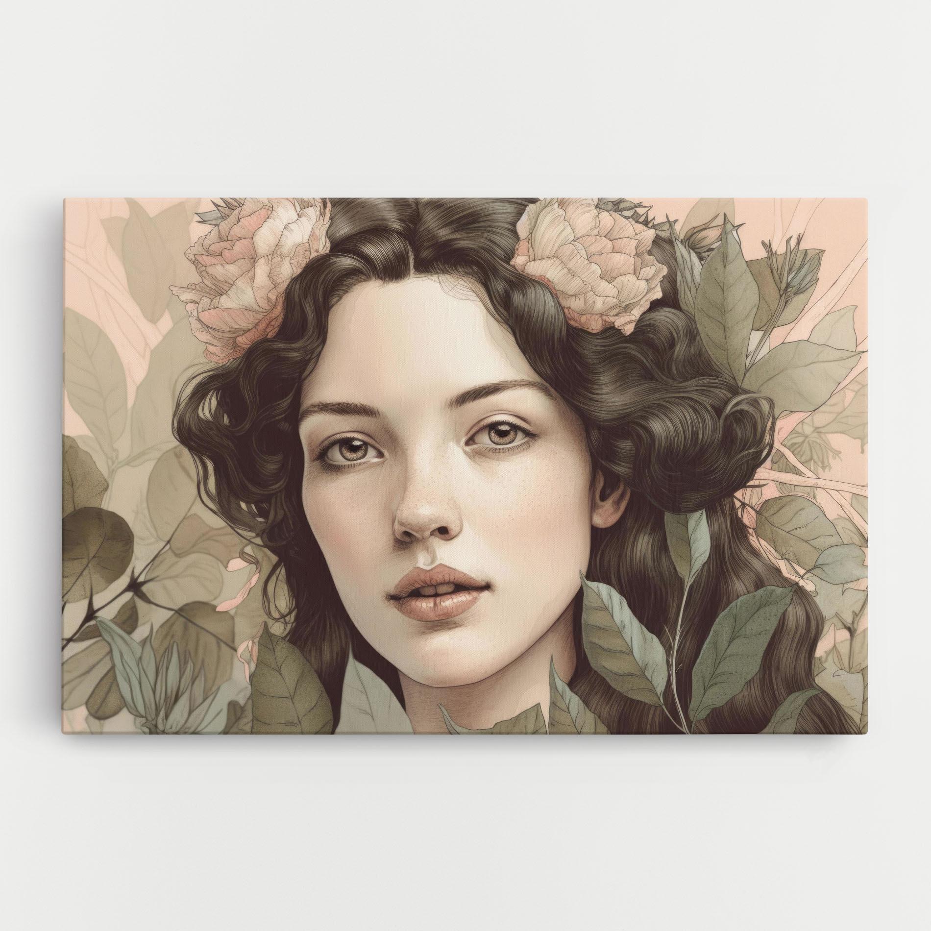 Vászonkép Beautiful Vintage Portrait mockup 0