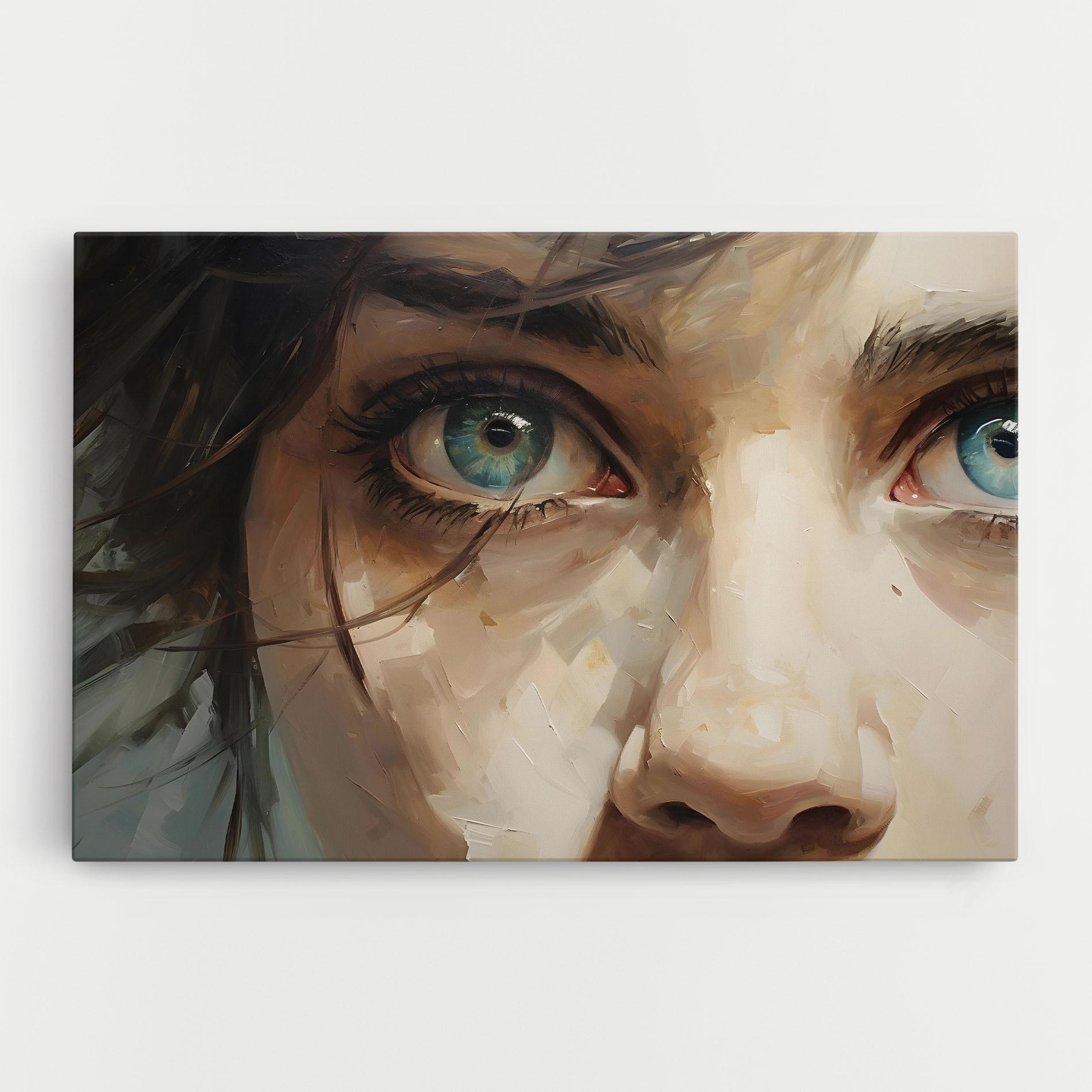 Vászonkép Vintage Blue Eyes Art mockup 0